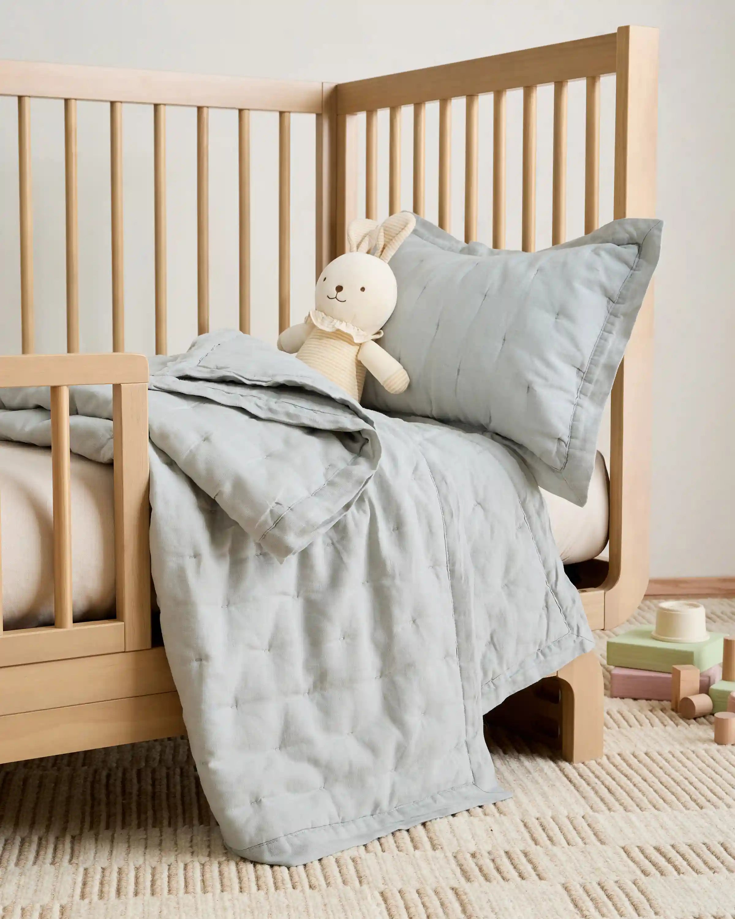 European Linen Toddler Dream Quilt & Sham Set