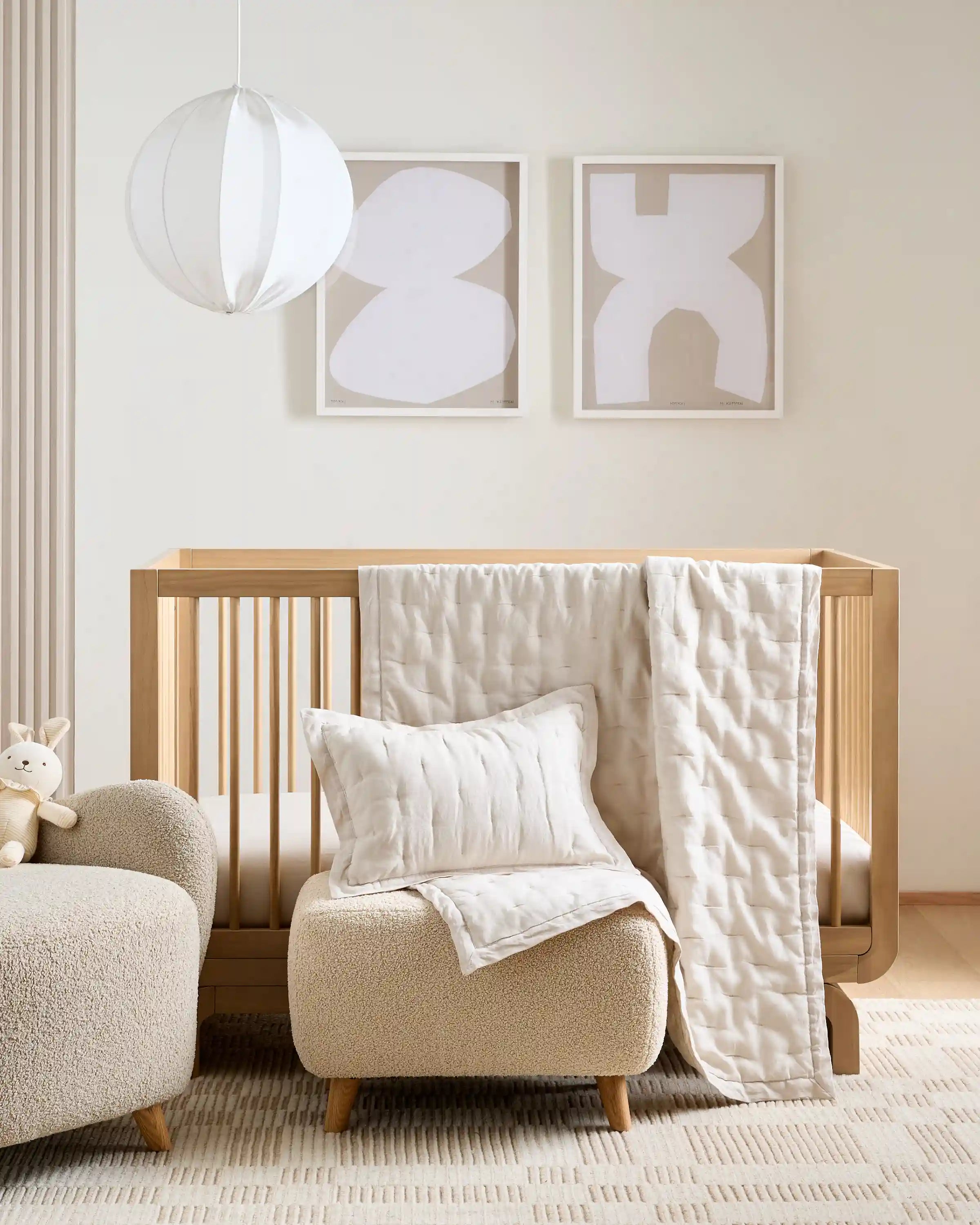 European Linen Toddler Dream Quilt & Sham Set