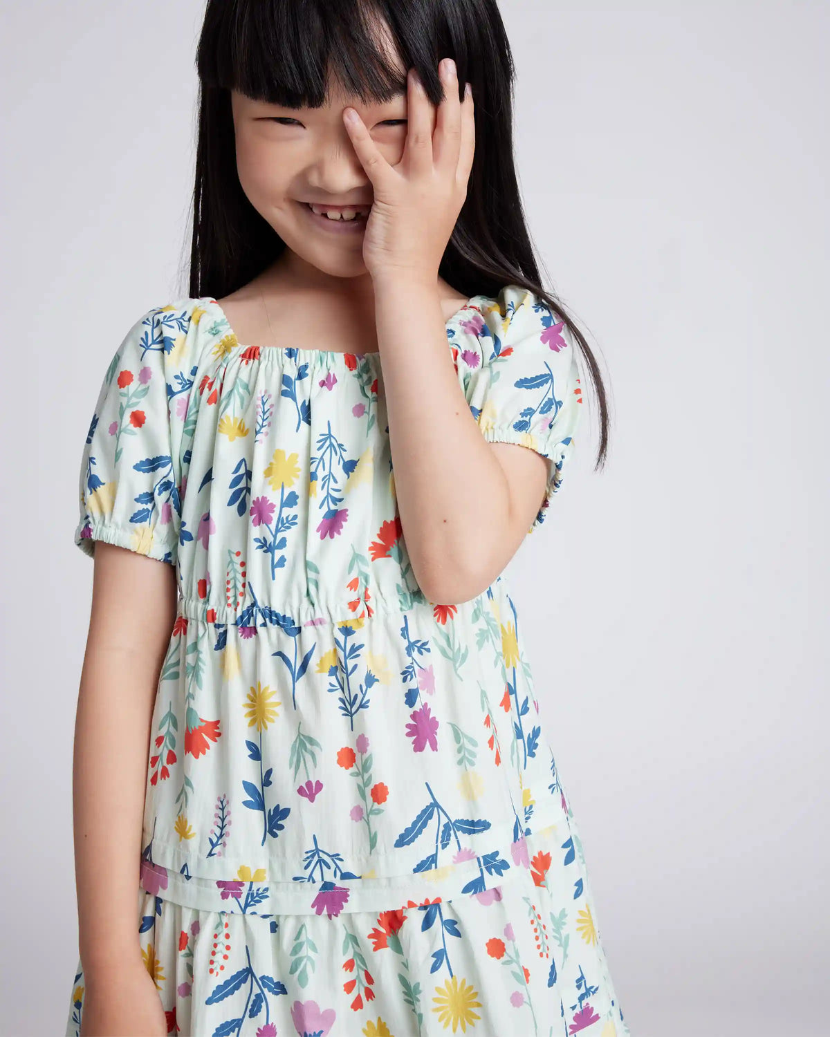 100% Organic Cotton Poplin Tiered Dress