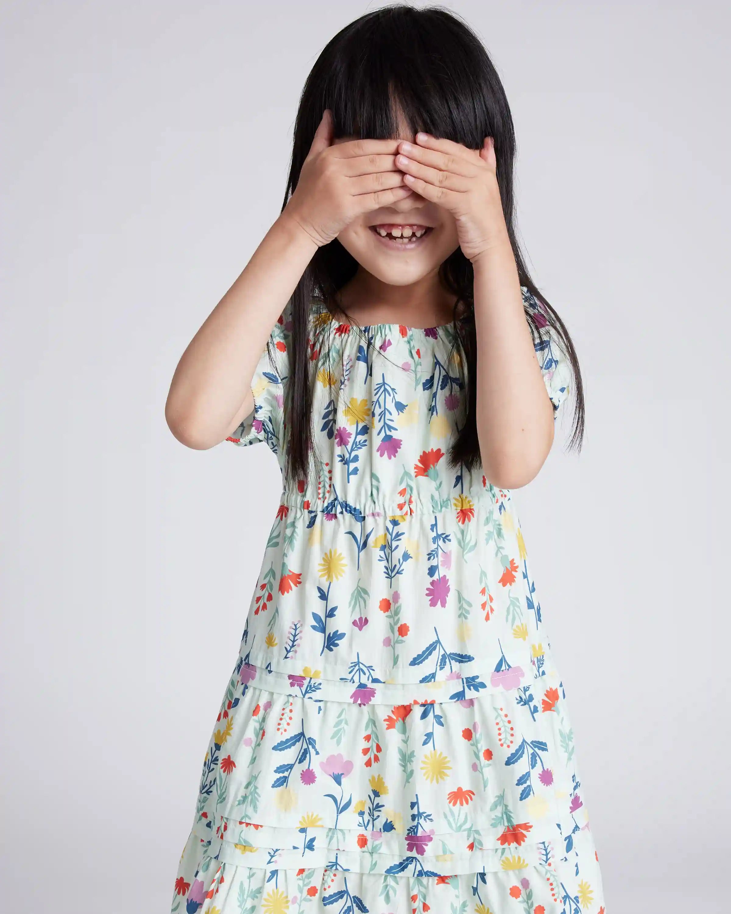 100% Organic Cotton Poplin Tiered Dress