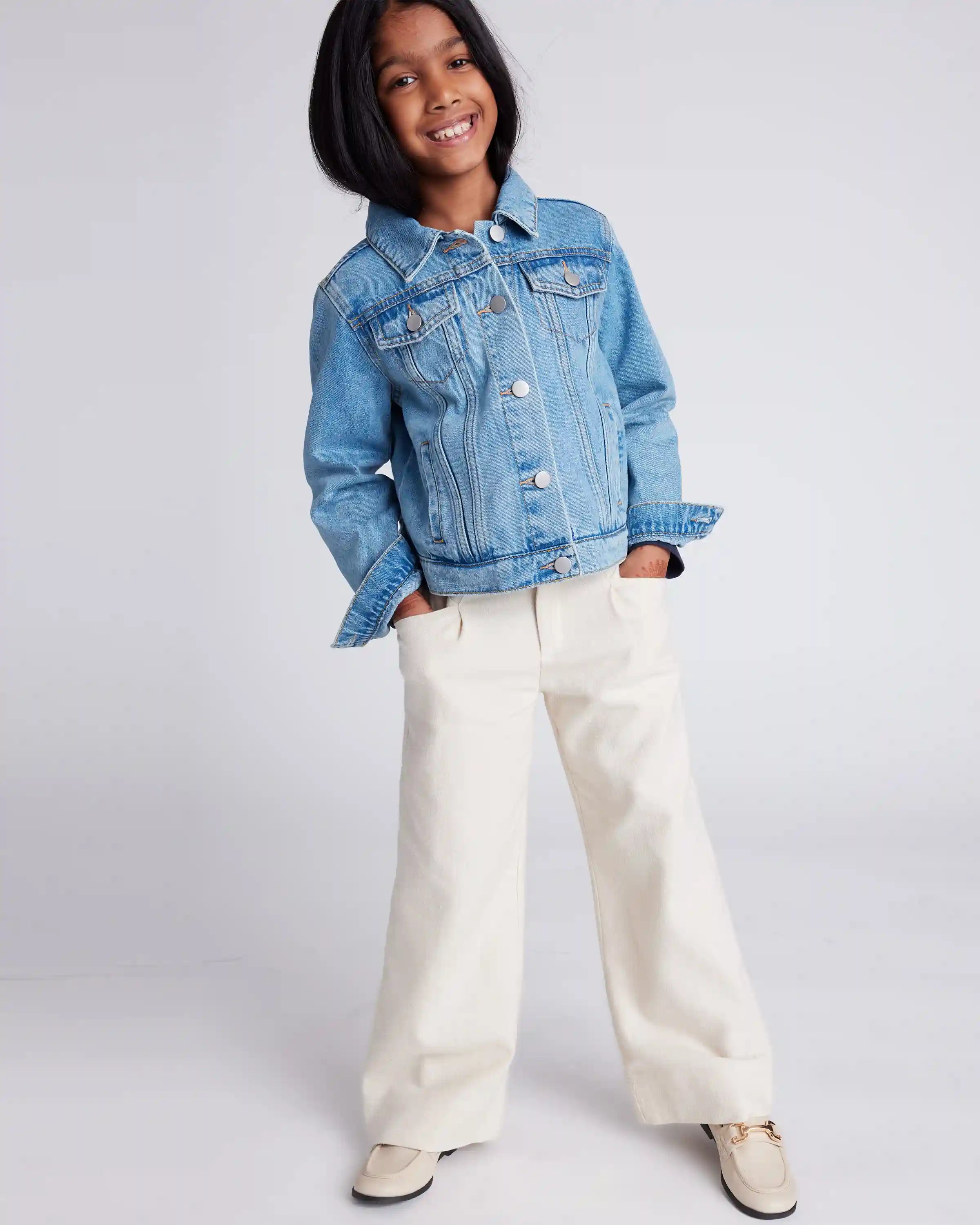 Girls 100% Organic Cotton Denim Jacket