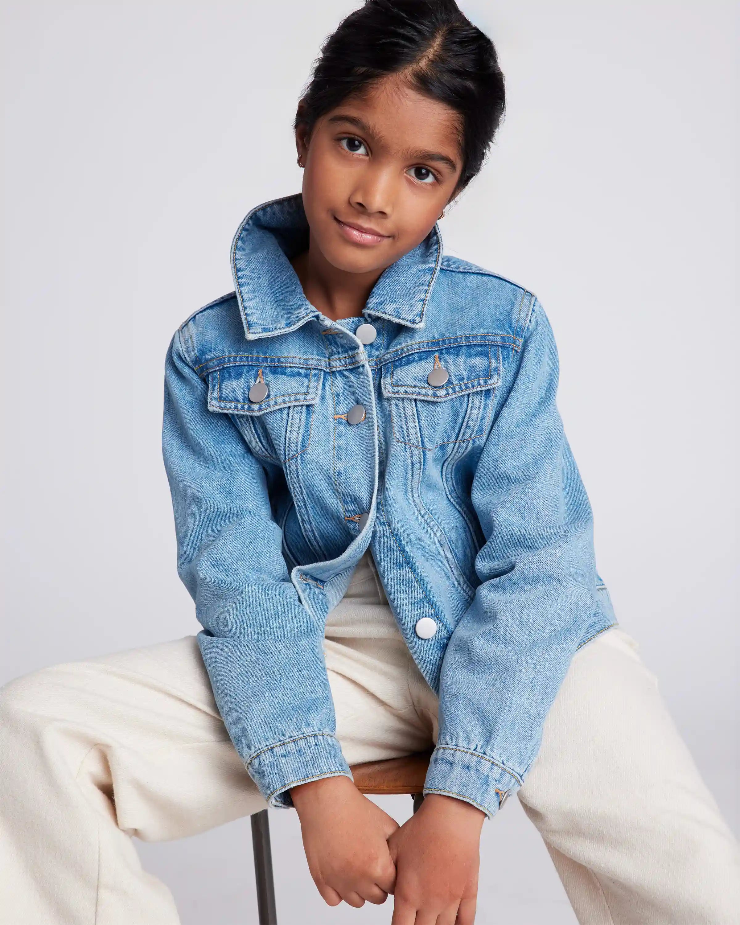 Girls 100% Organic Cotton Denim Jacket