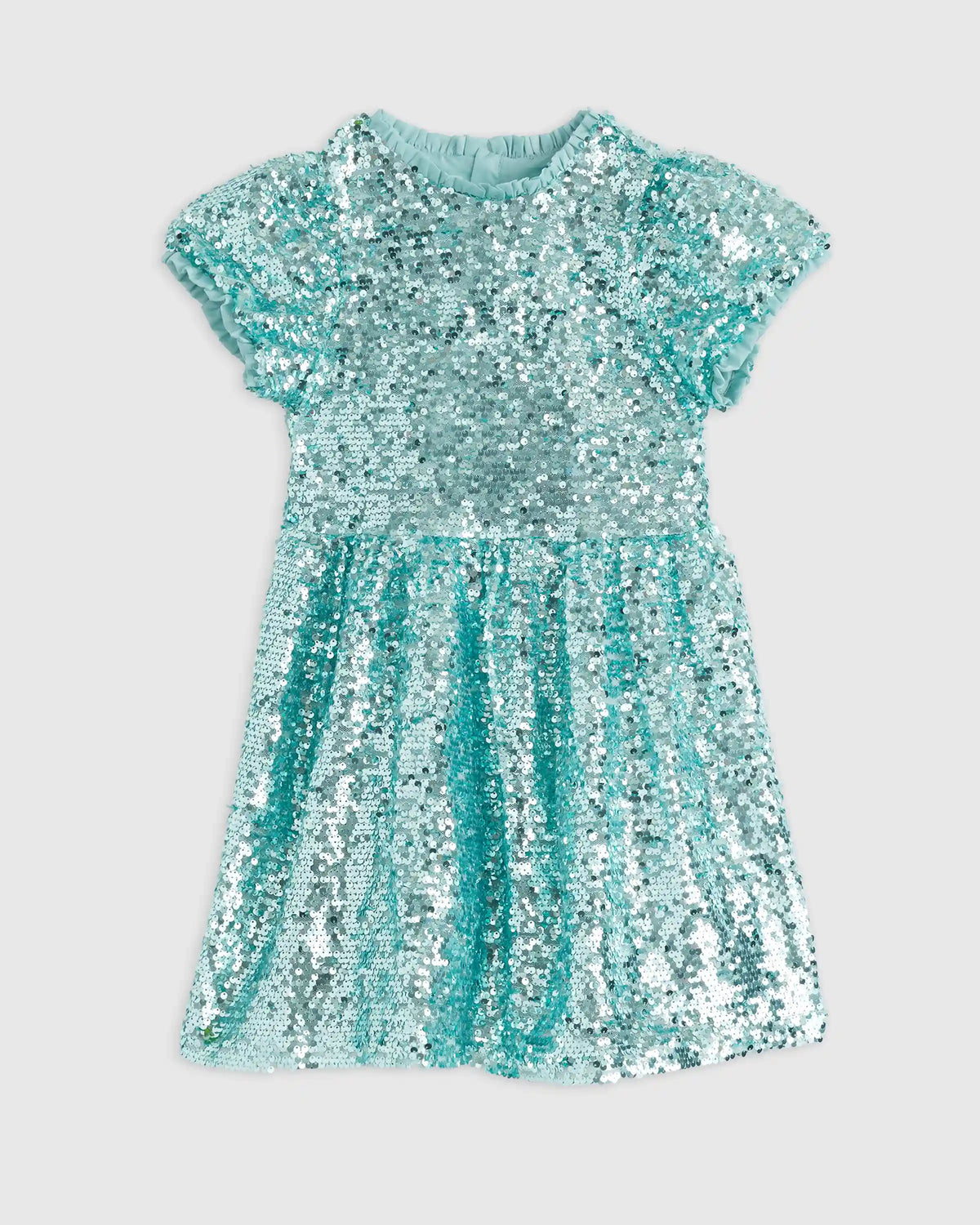 Sequin Flutter Sleeve Dress