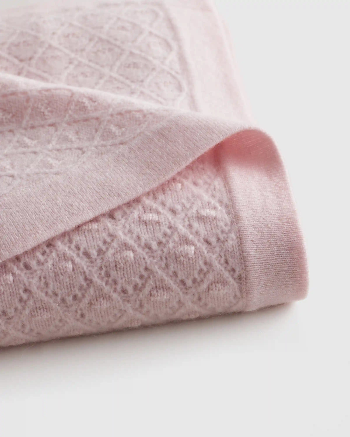 Mongolian Cashmere Pointelle Baby Blanket