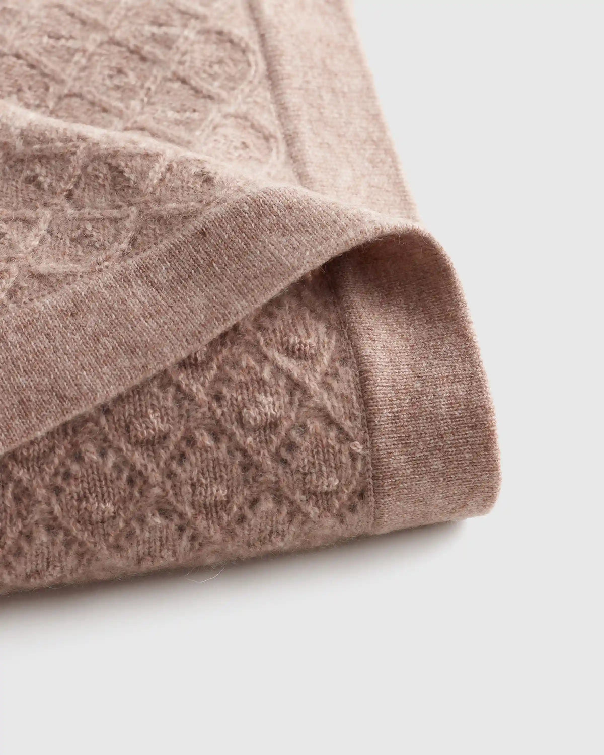 Mongolian Cashmere Pointelle Baby Blanket