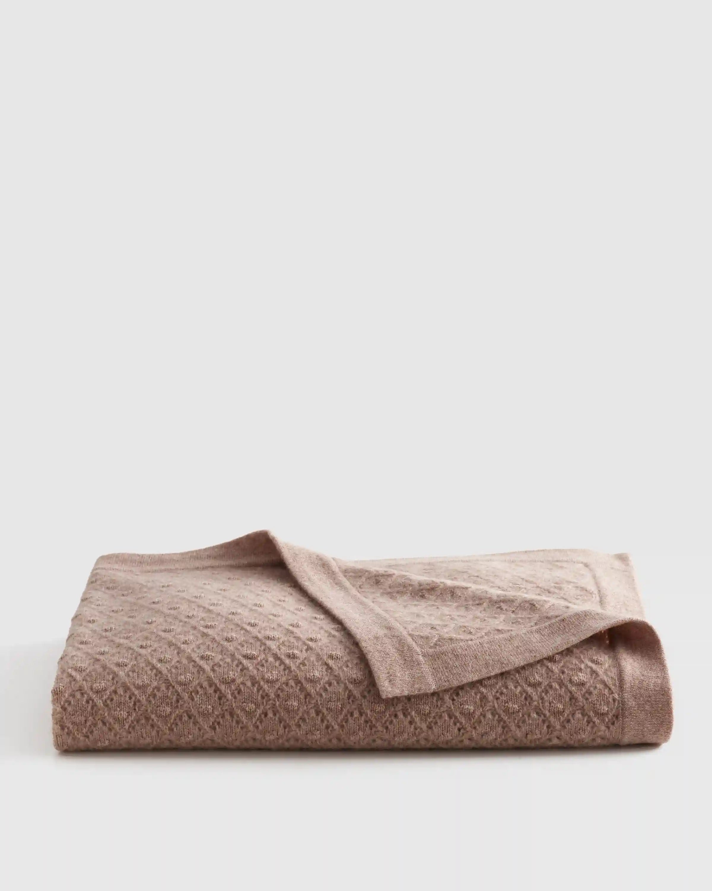 Mongolian Cashmere Pointelle Baby Blanket