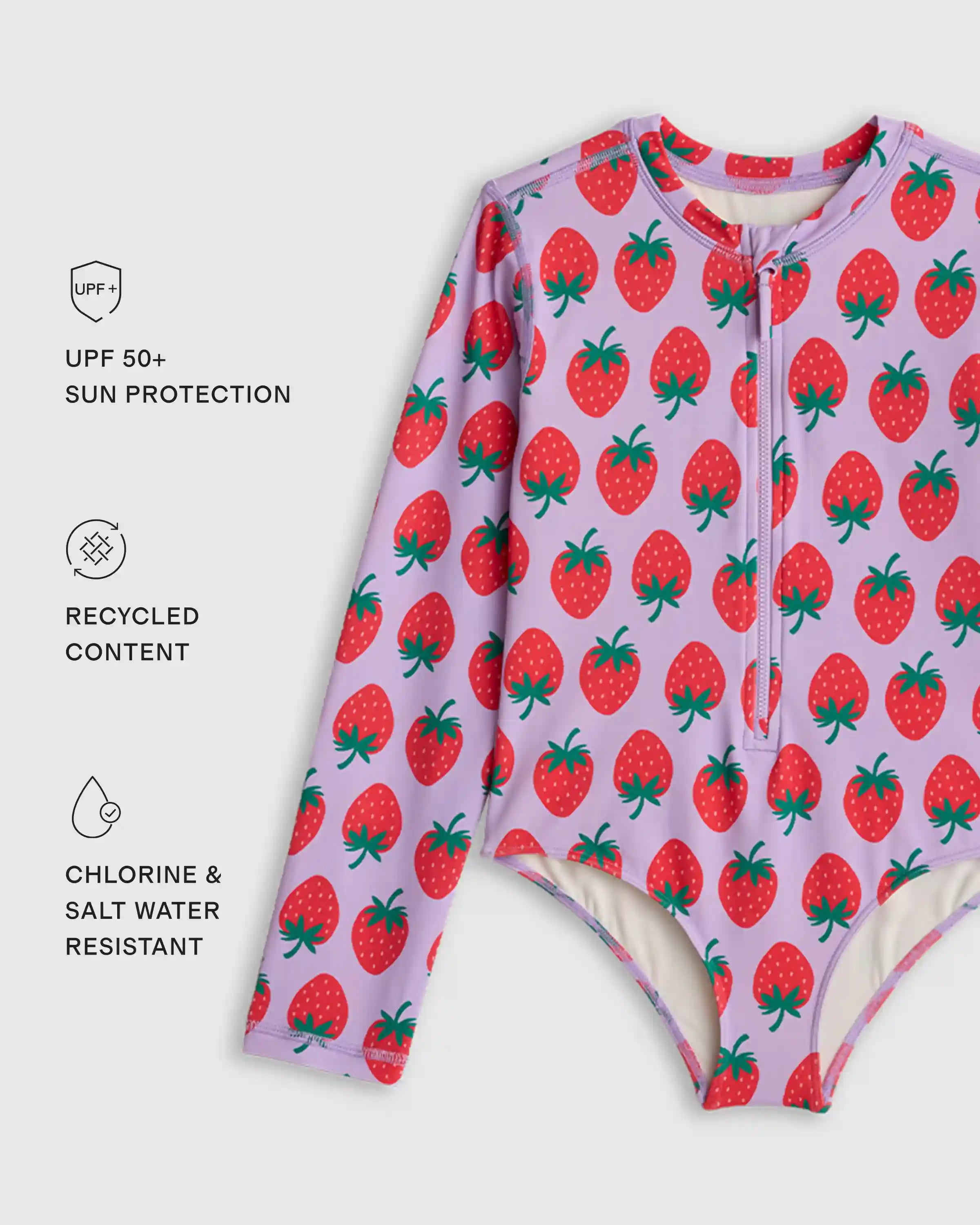 Long Sleeve Zip-Up Swimsuit