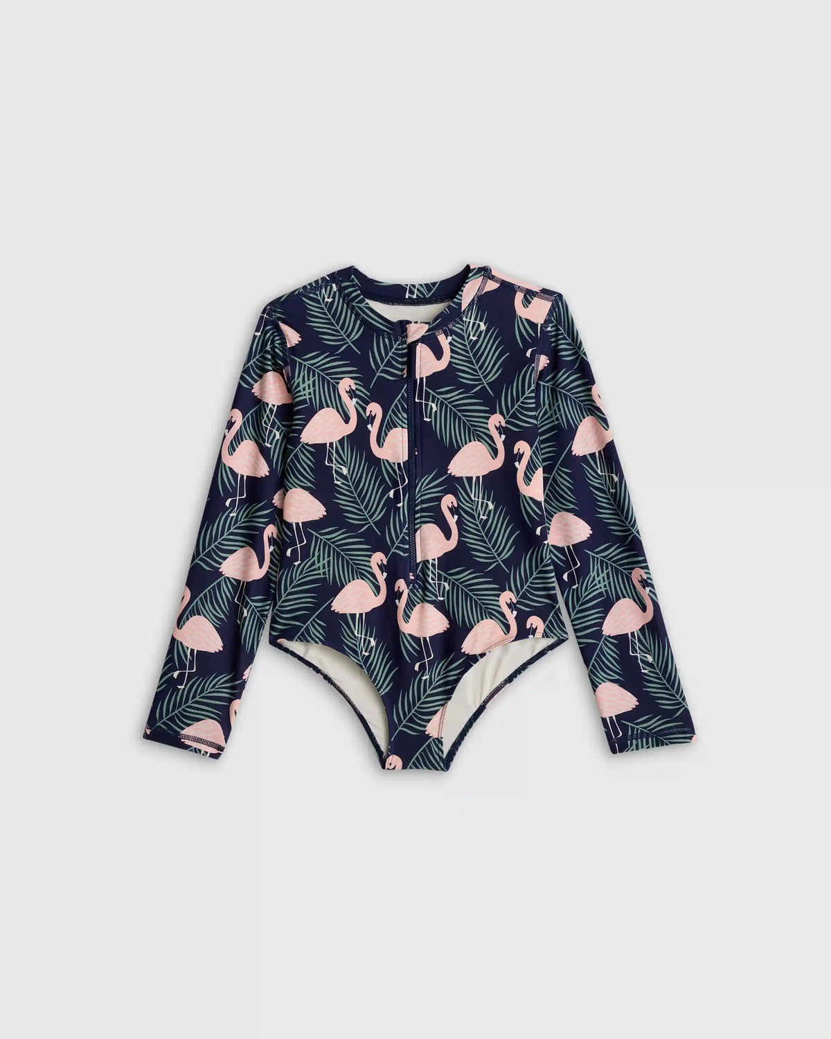 Long Sleeve Zip-Up Swimsuit