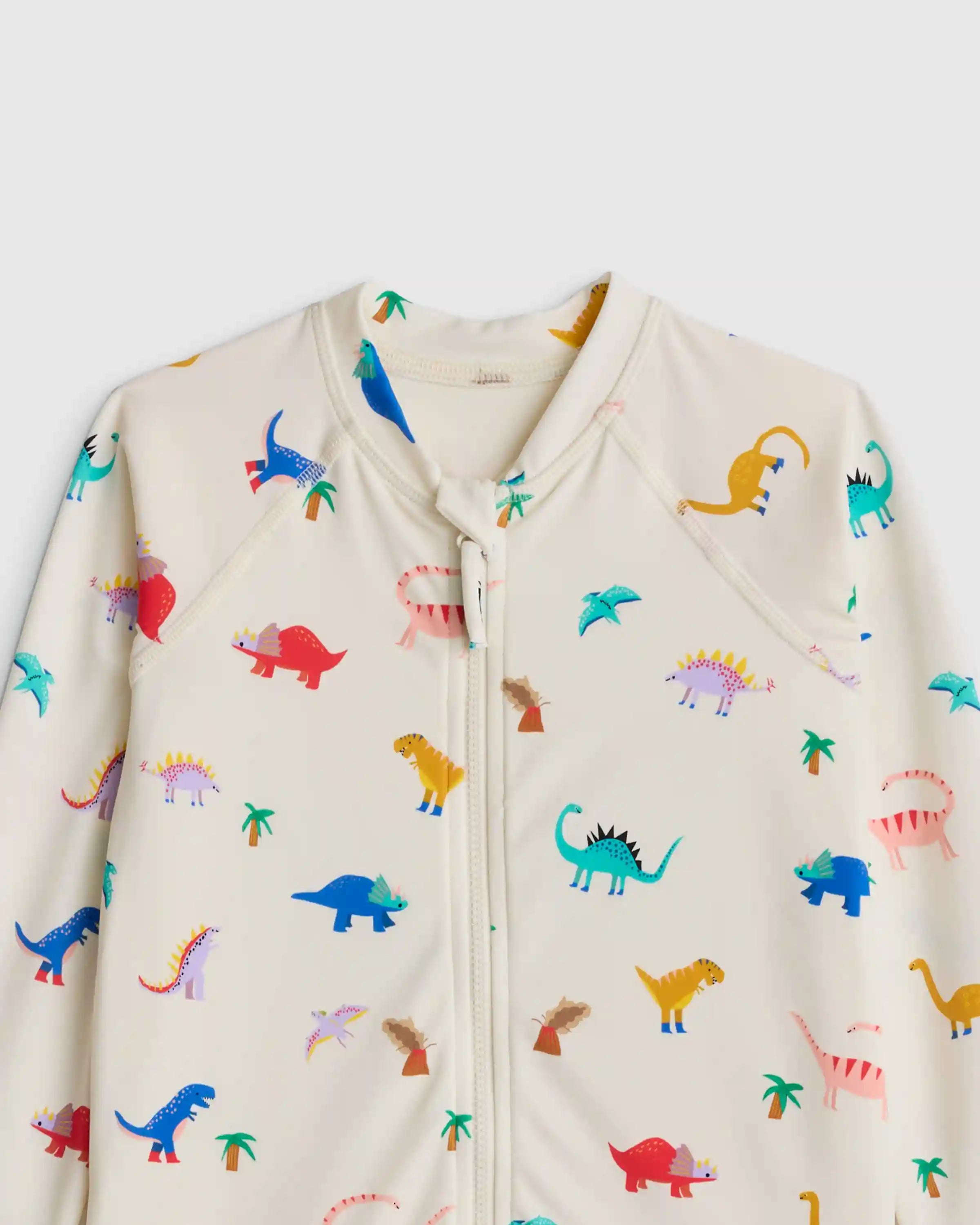 Long Sleeve Zip-Up Rash Guard One-Piece