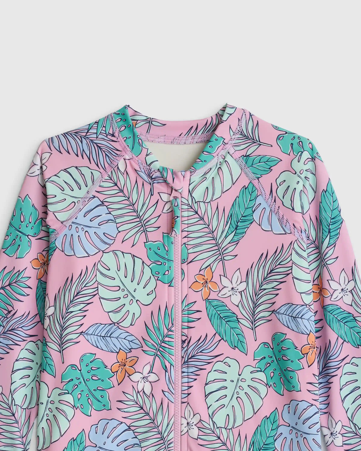Long Sleeve Zip-Up Rash Guard One-Piece
