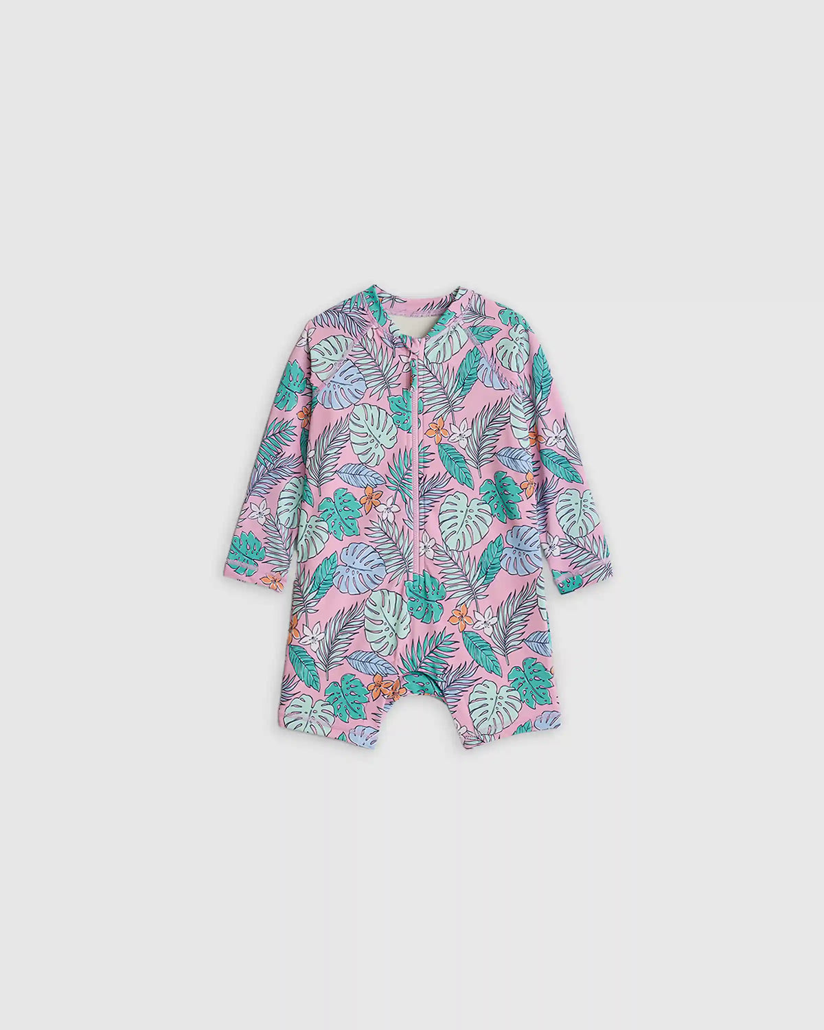 Long Sleeve Zip-Up Rash Guard One-Piece