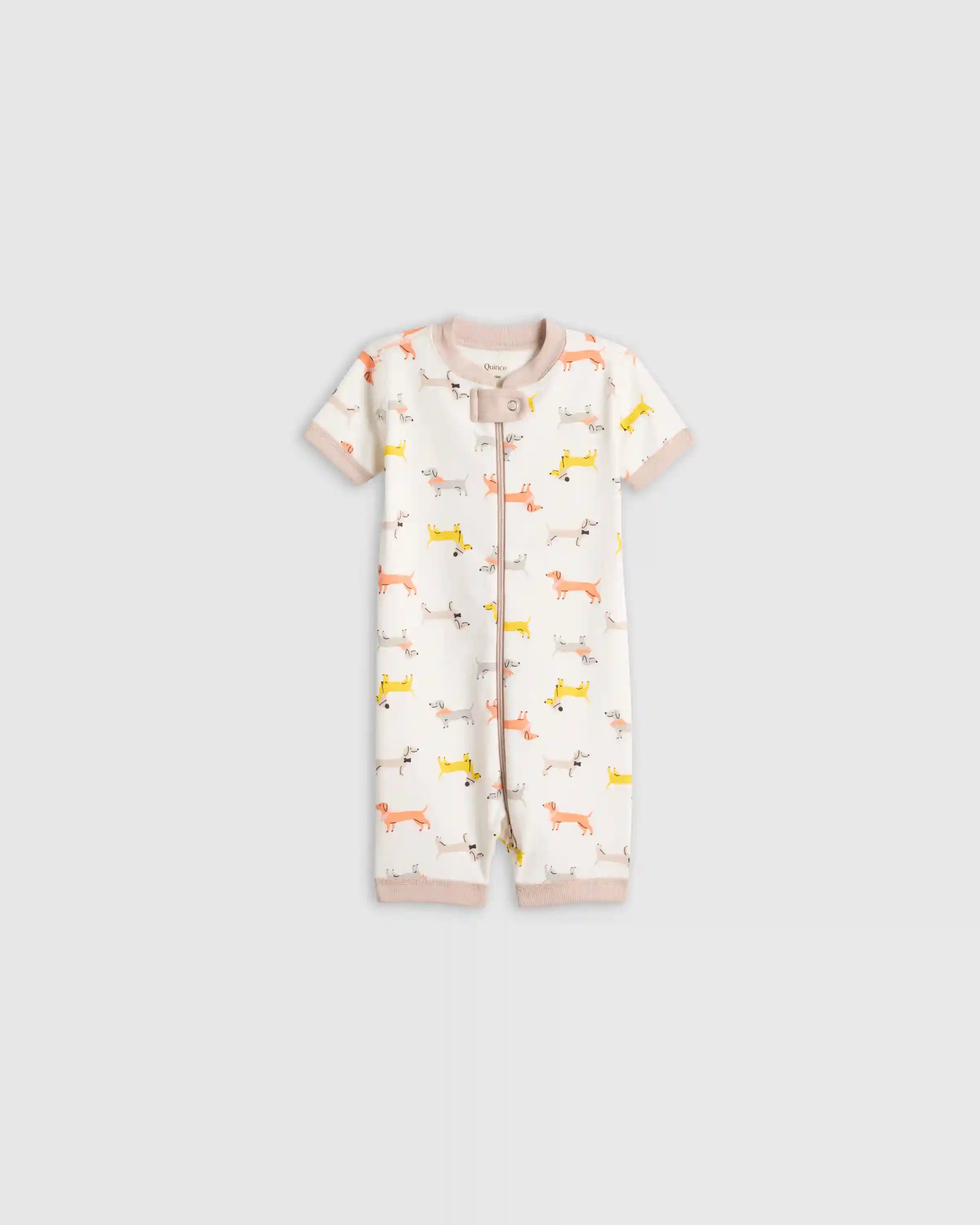 100% Organic Cotton Shortie Onesie Pajama