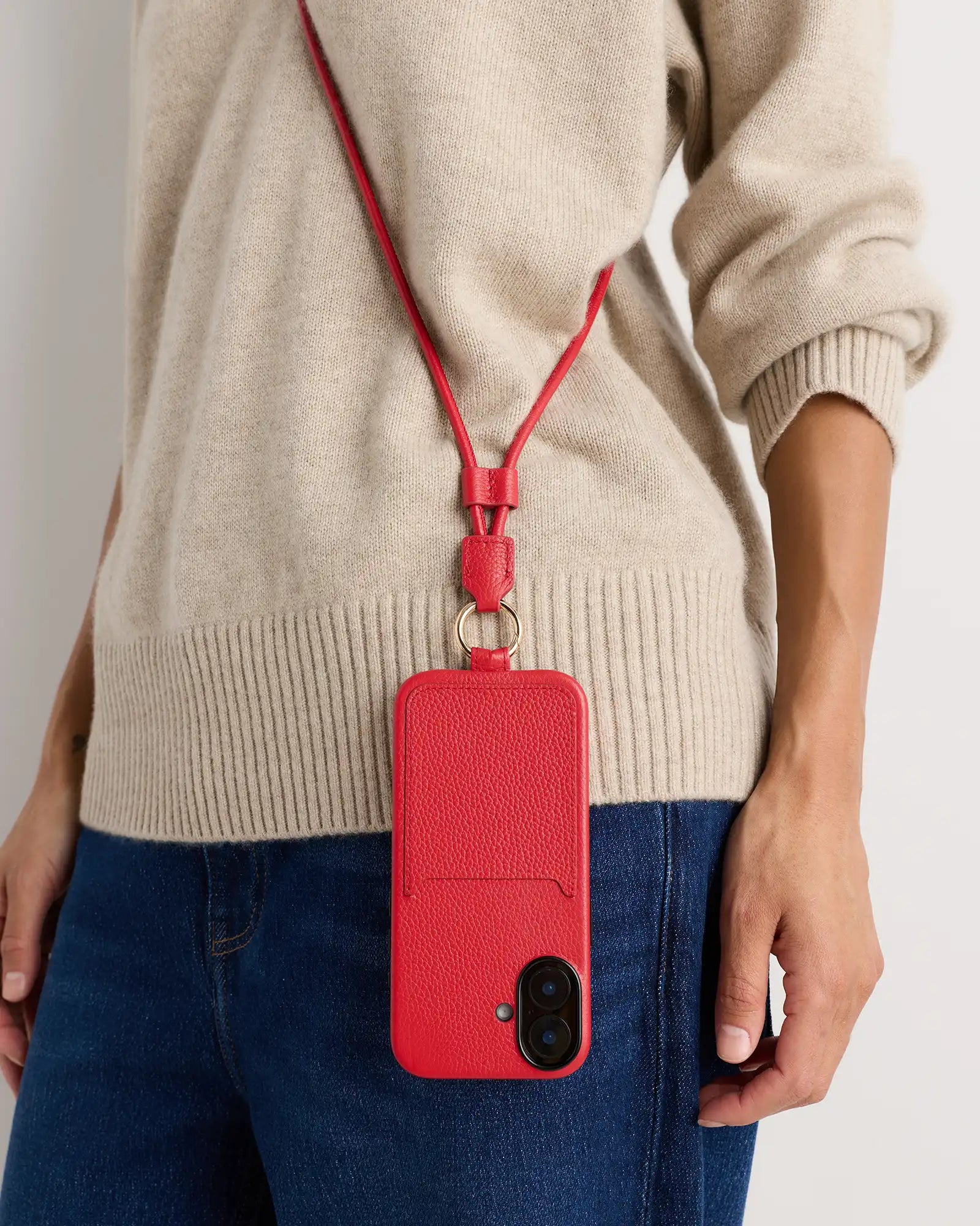 Italian Leather Phone Crossbody Case