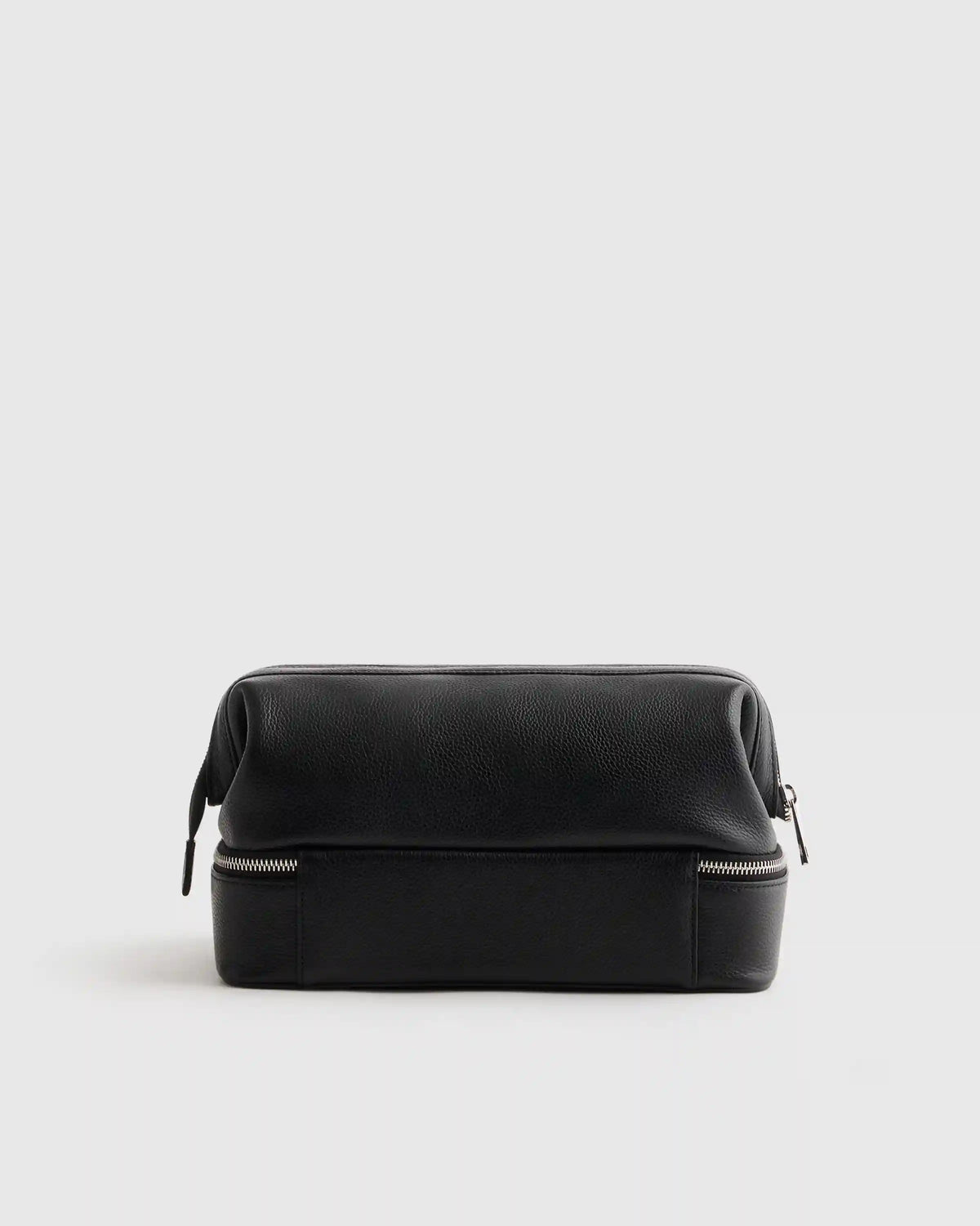 Italian Leather Dual Compartment Toiletry Bag