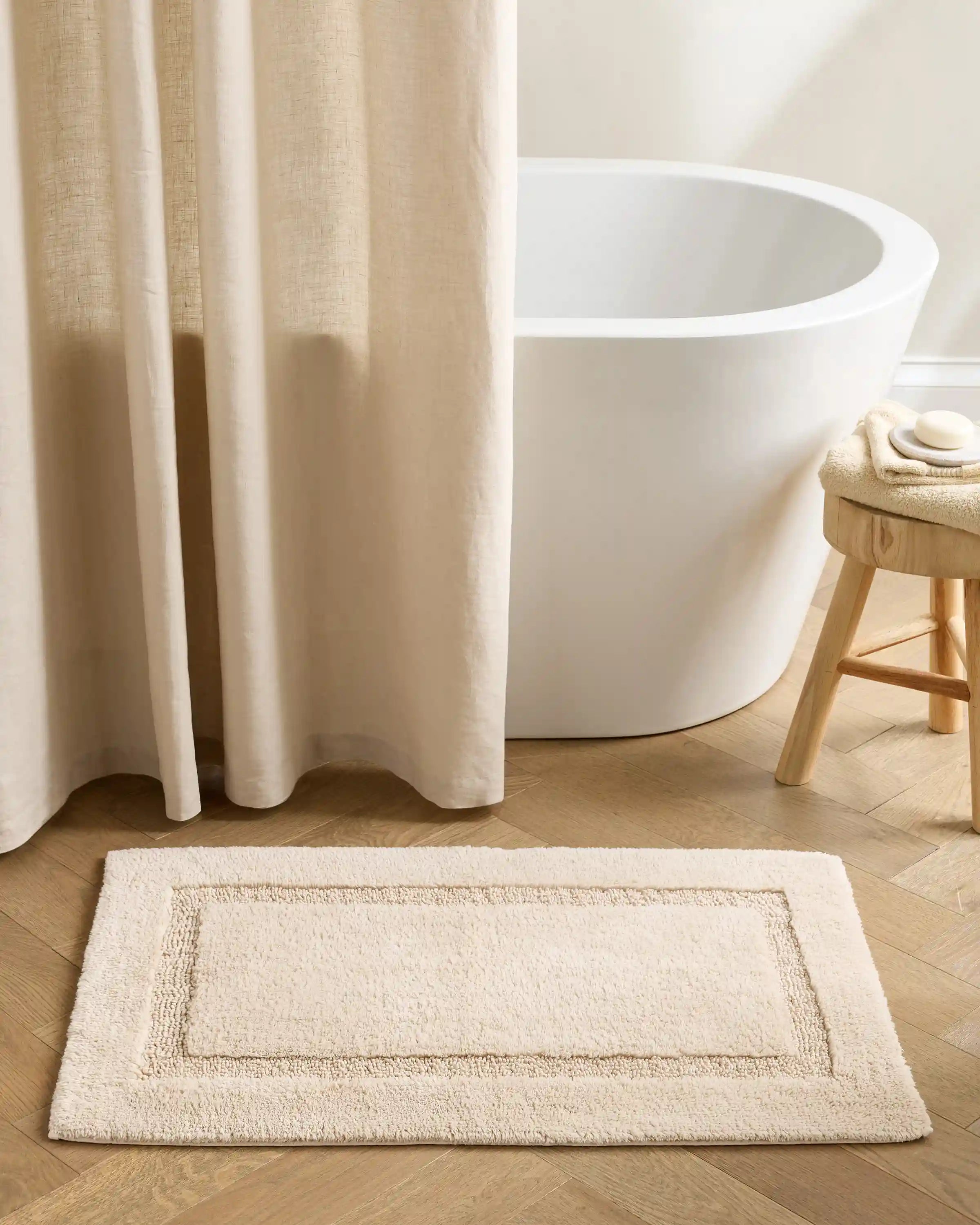 Turkish Cotton Non-Slip Bath Rug