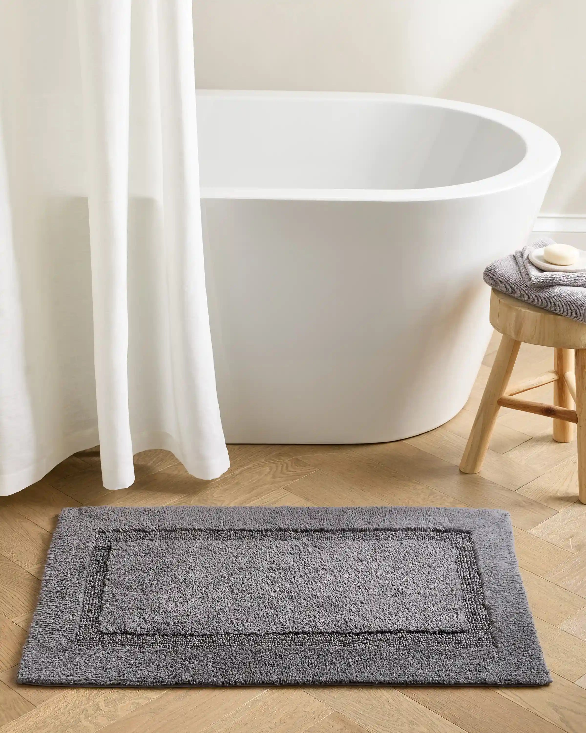 Turkish Cotton Non-Slip Bath Rug