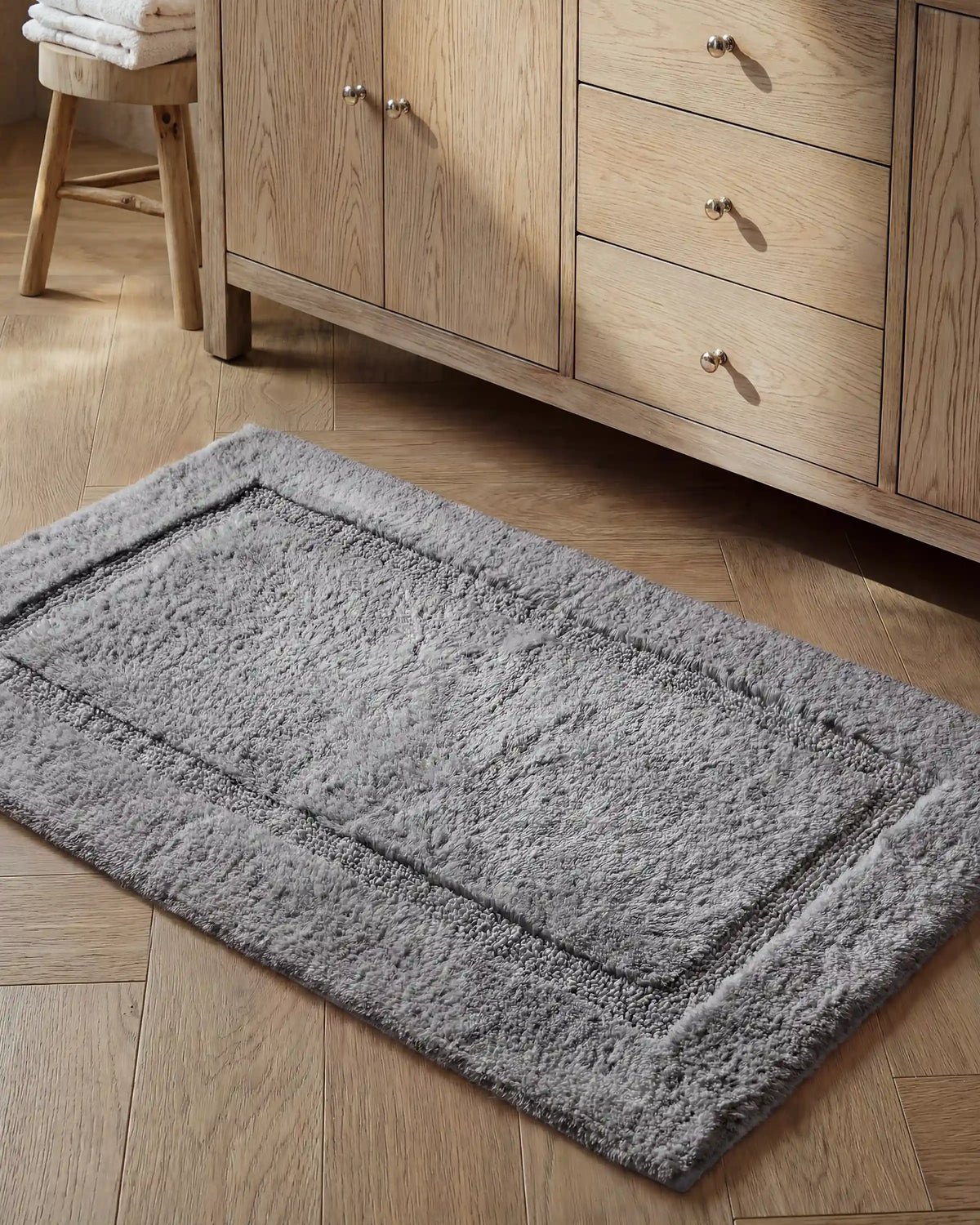 Turkish Cotton Non-Slip Bath Rug
