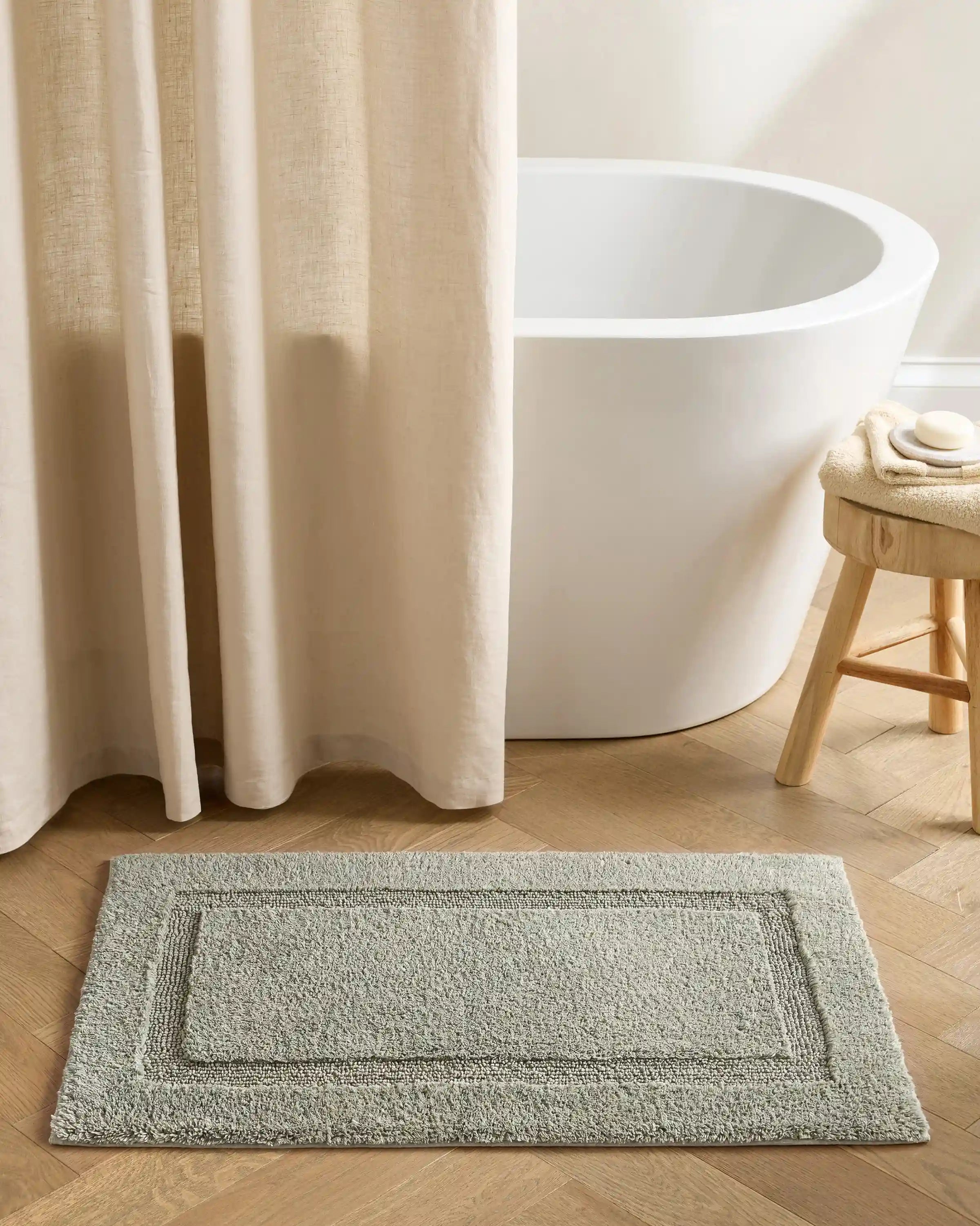 Turkish Cotton Non-Slip Bath Rug