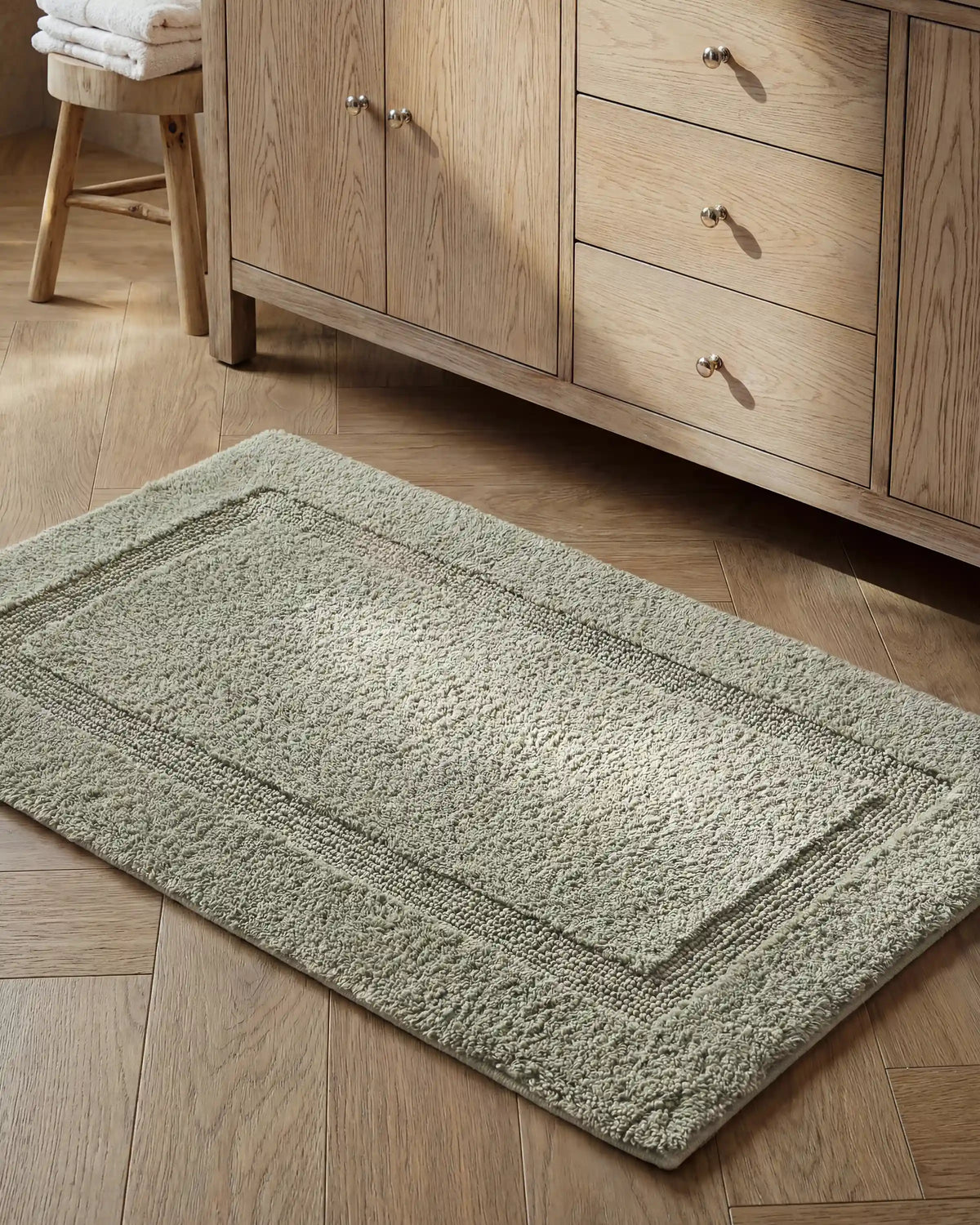 Turkish Cotton Non-Slip Bath Rug