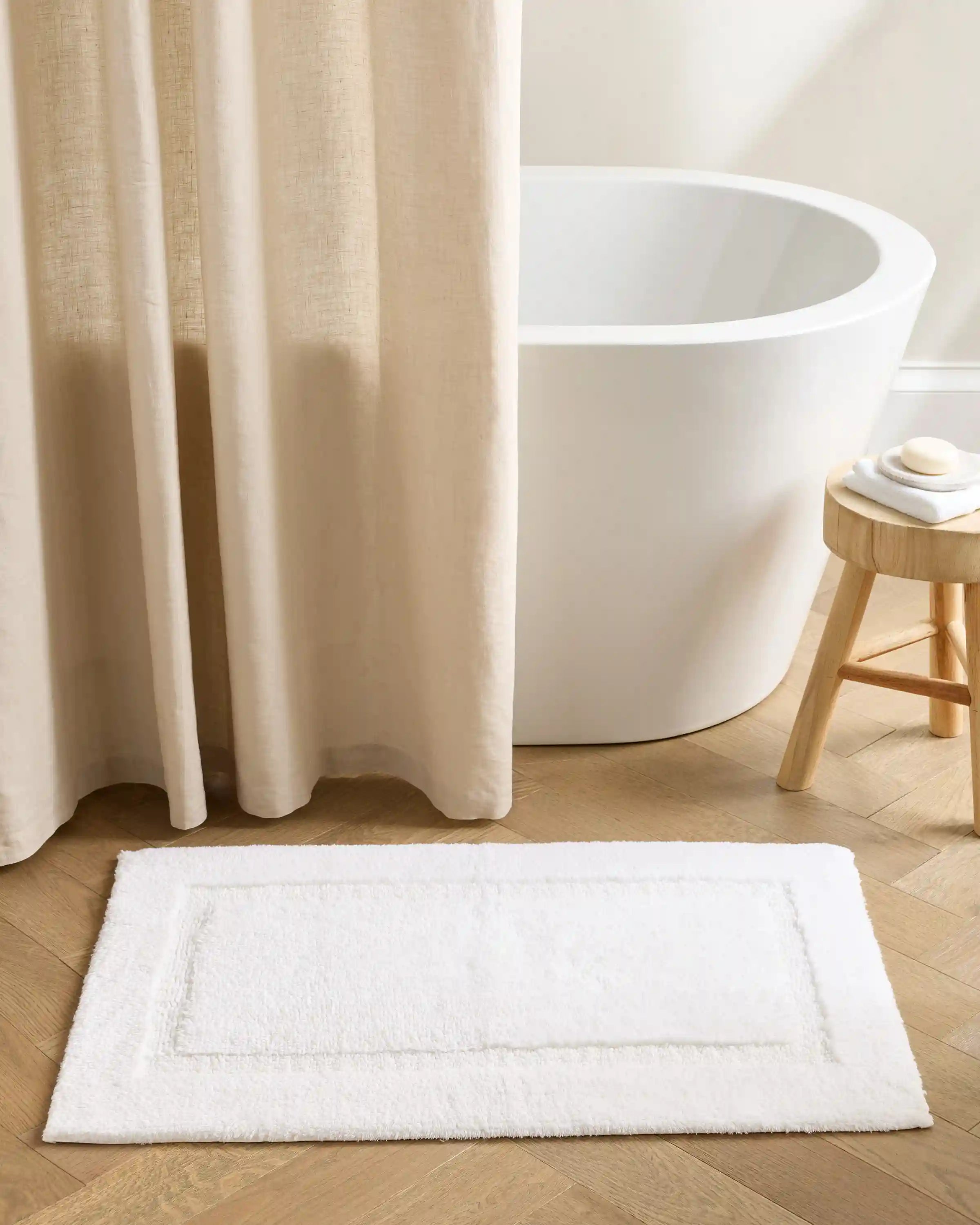 Turkish Cotton Non-Slip Bath Rug