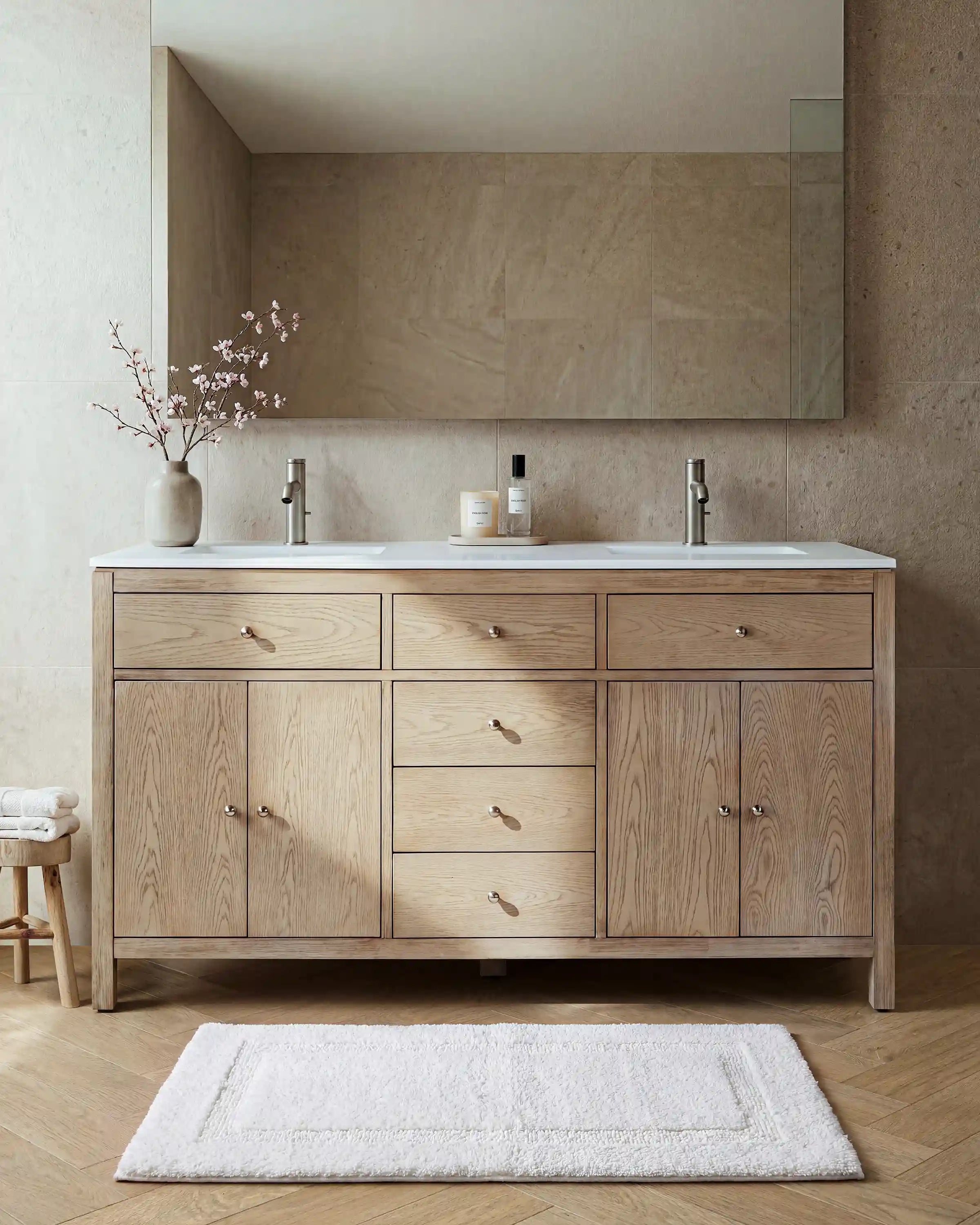 Turkish Cotton Non-Slip Bath Rug