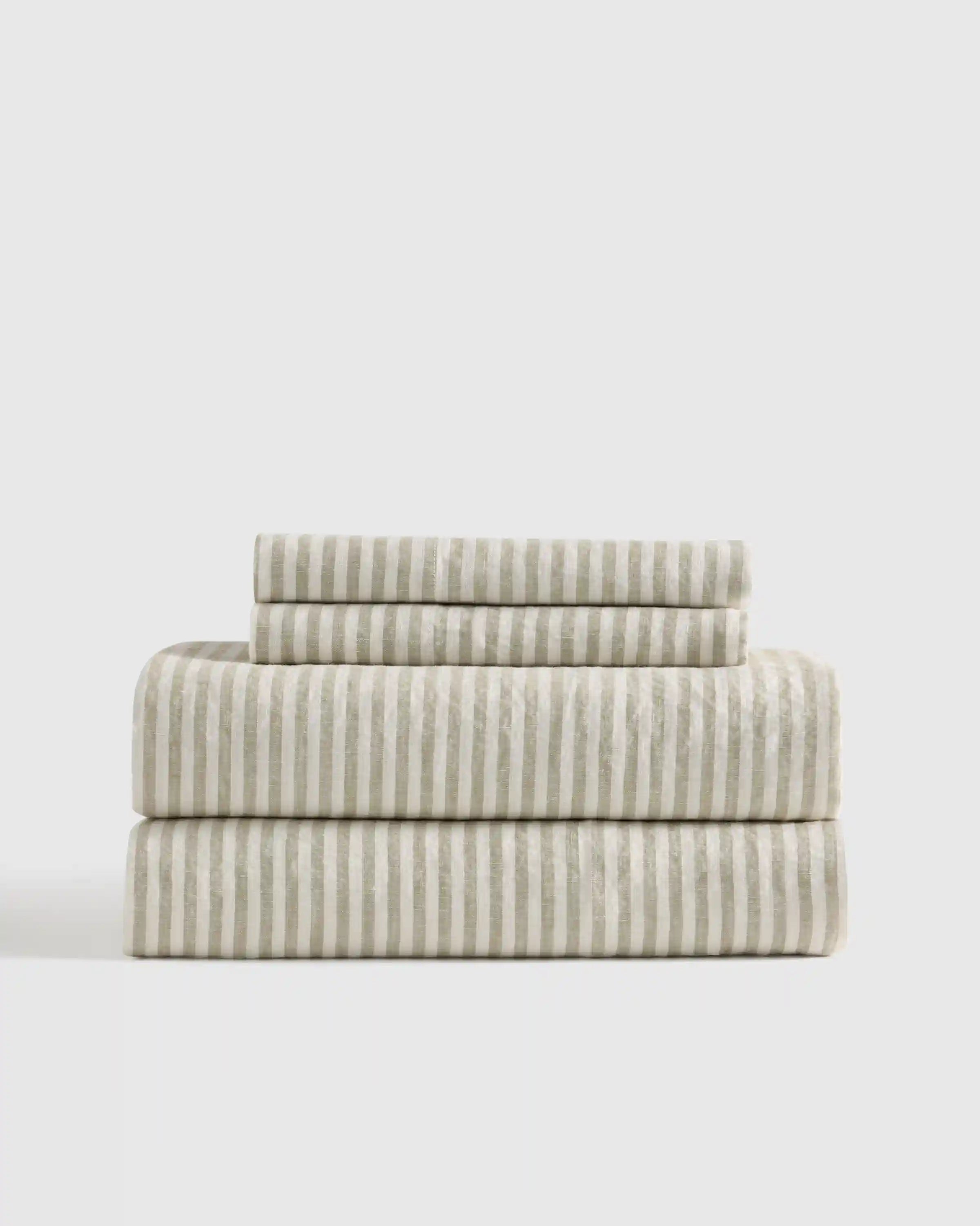 European Linen Stripe Sheet Set
