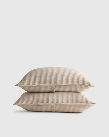 Organic Ribbed Cotton Shams