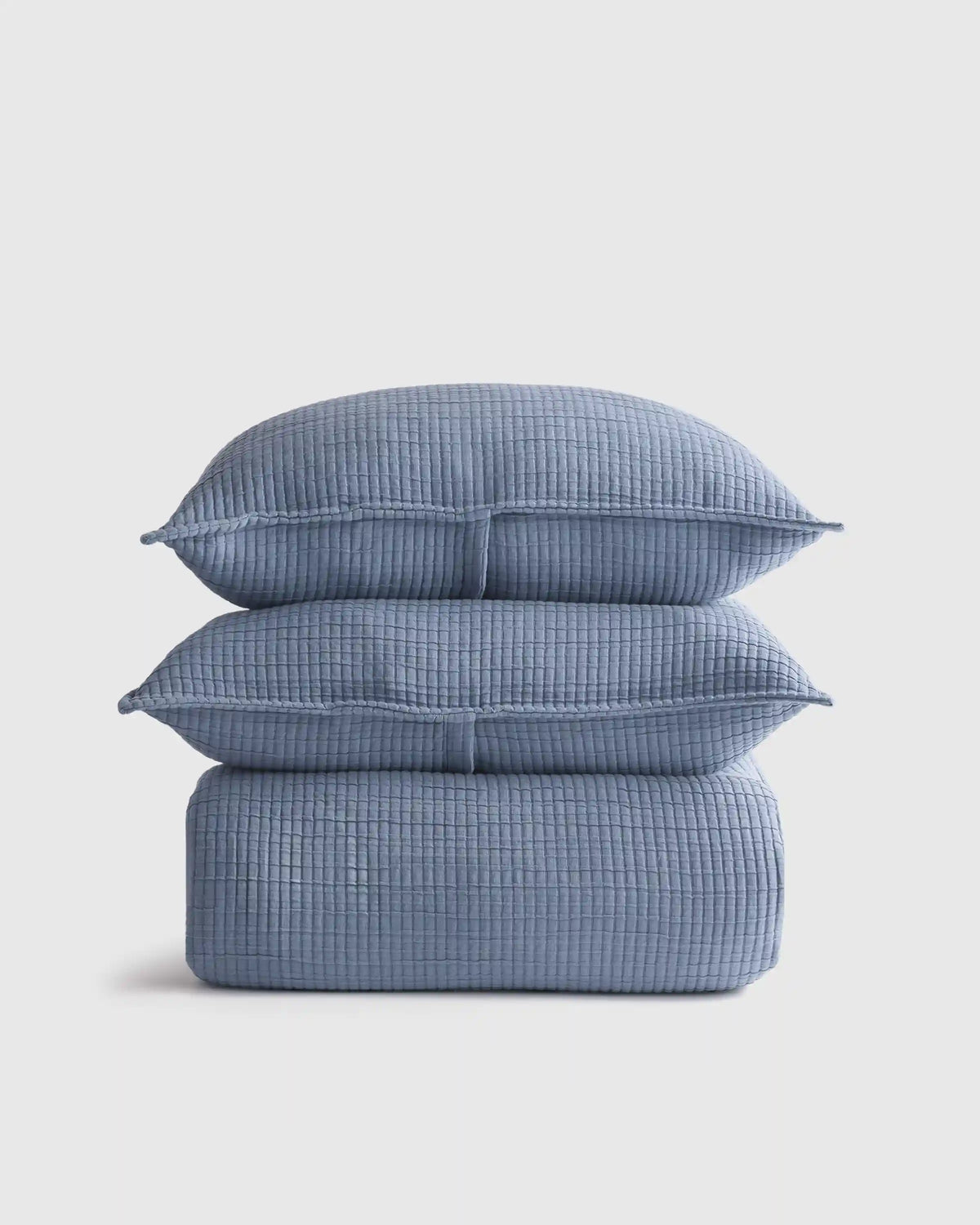 Organic Ribbed Cotton Coverlet Set