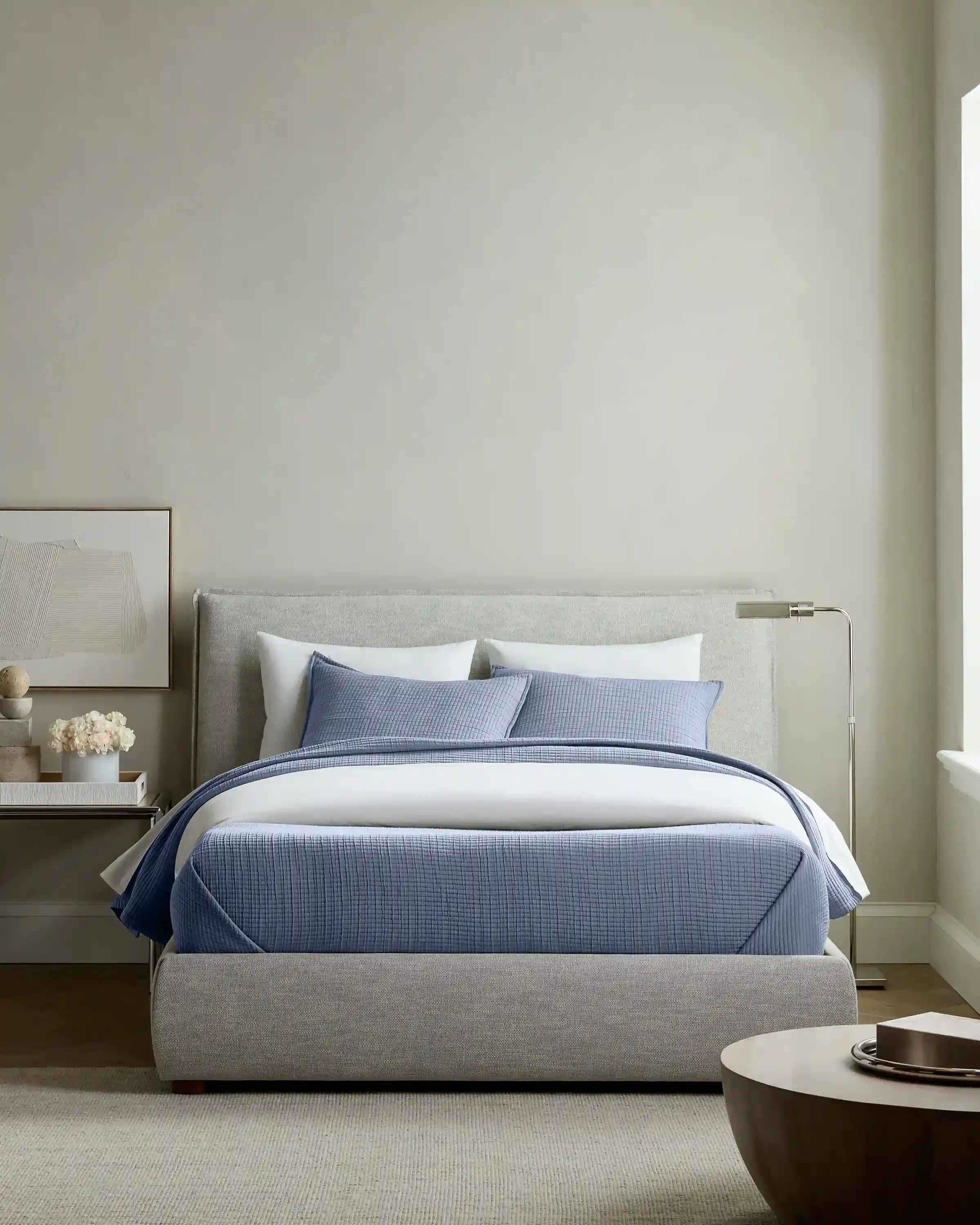 Organic Ribbed Cotton Coverlet Set