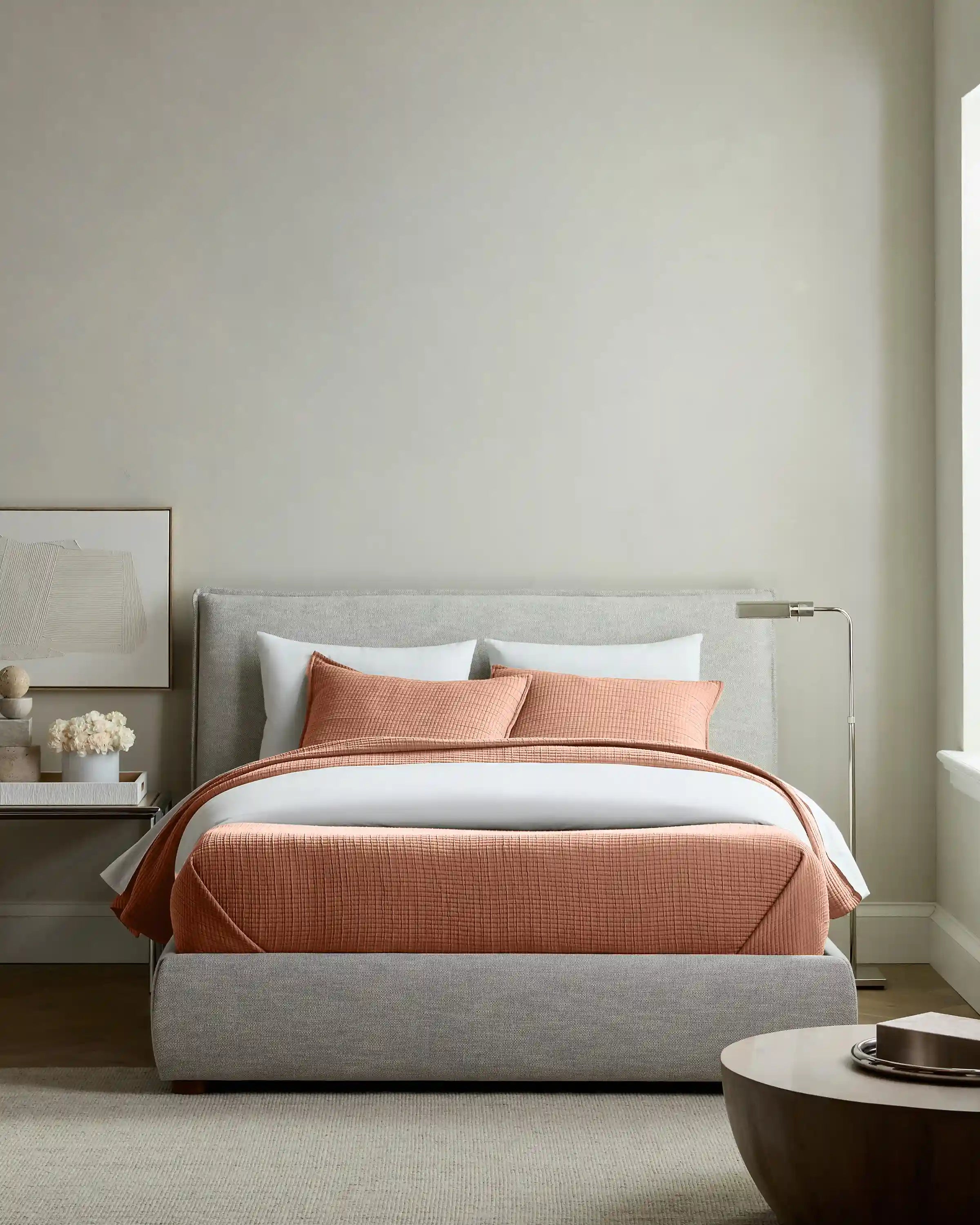 Organic Ribbed Cotton Coverlet Set