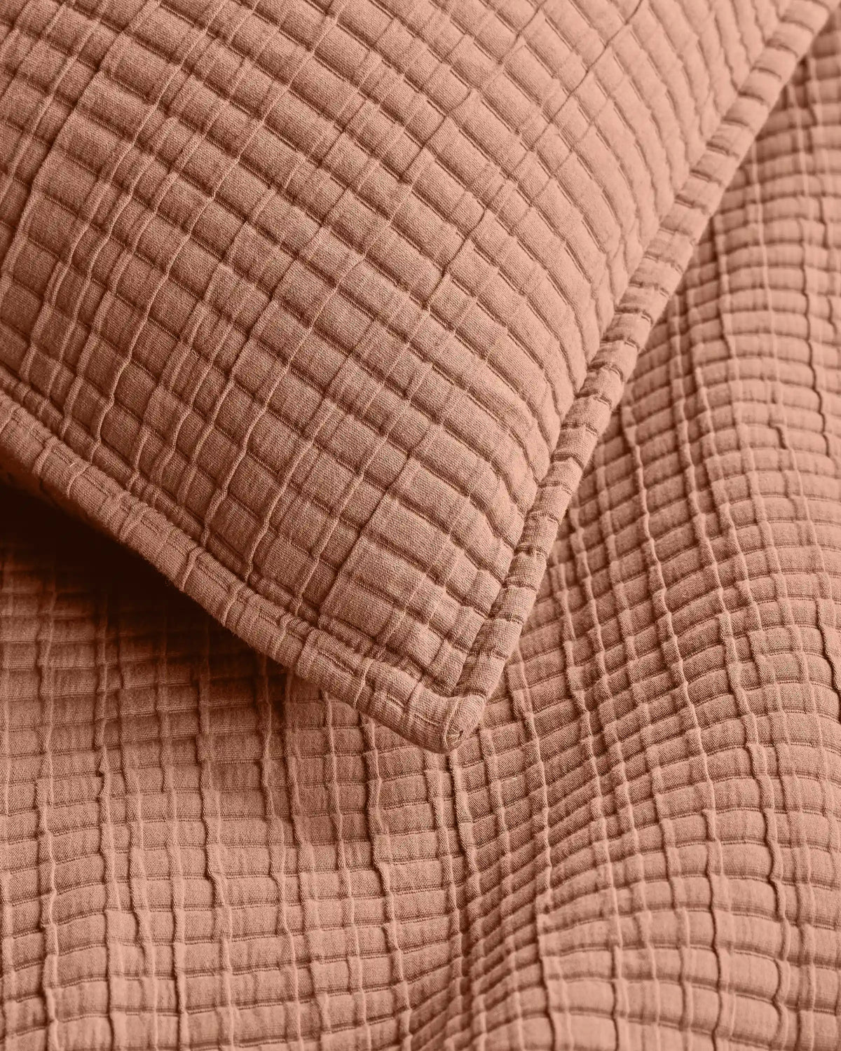 Organic Ribbed Cotton Coverlet Set