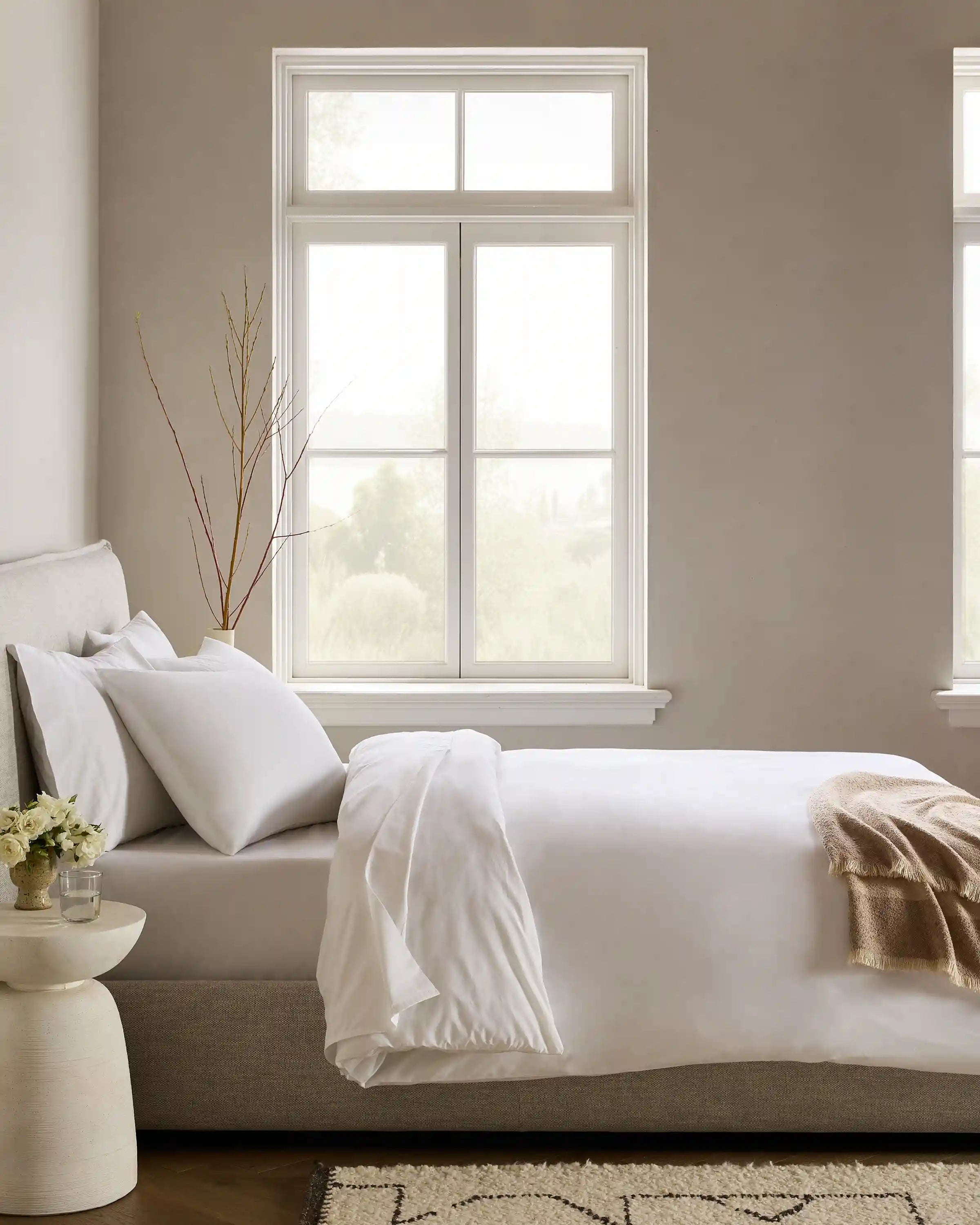 Organic Crisp Percale Duvet Cover Set
