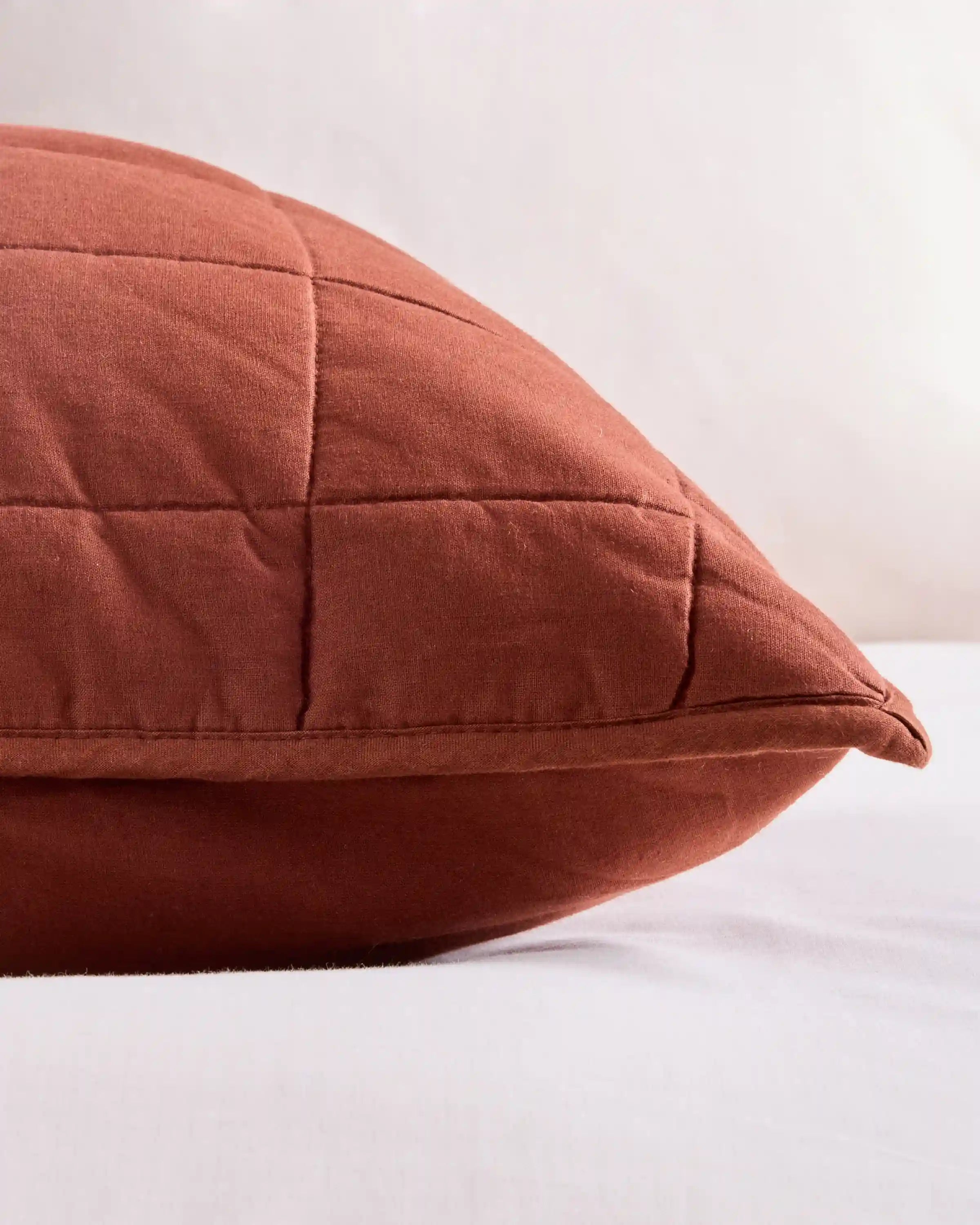 European Linen Box Quilted Euro Sham