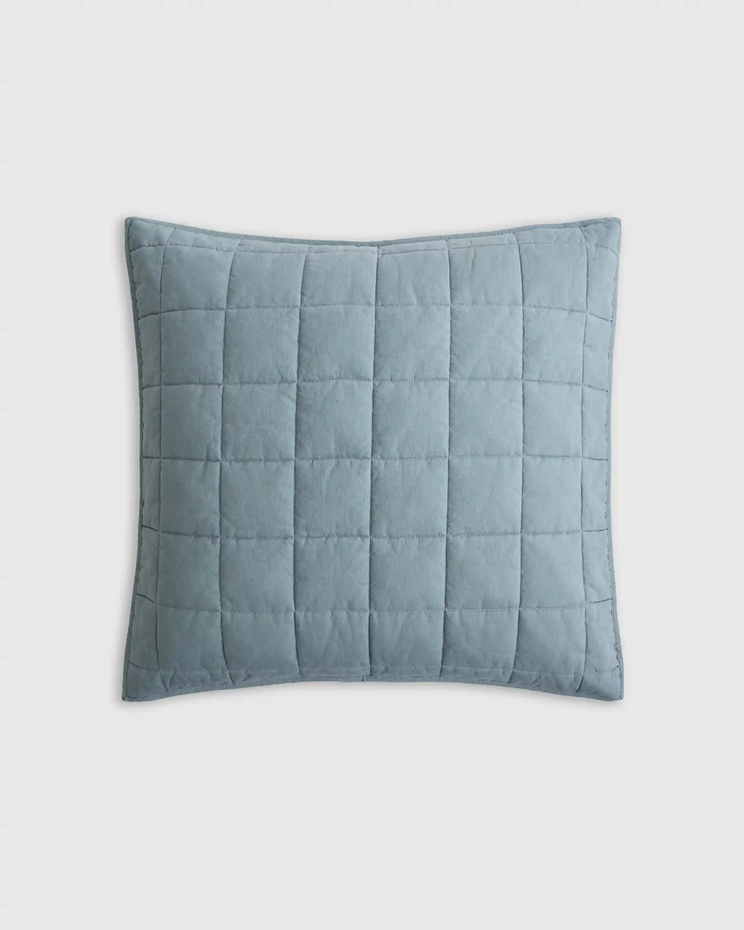 European Linen Box Quilted Euro Sham
