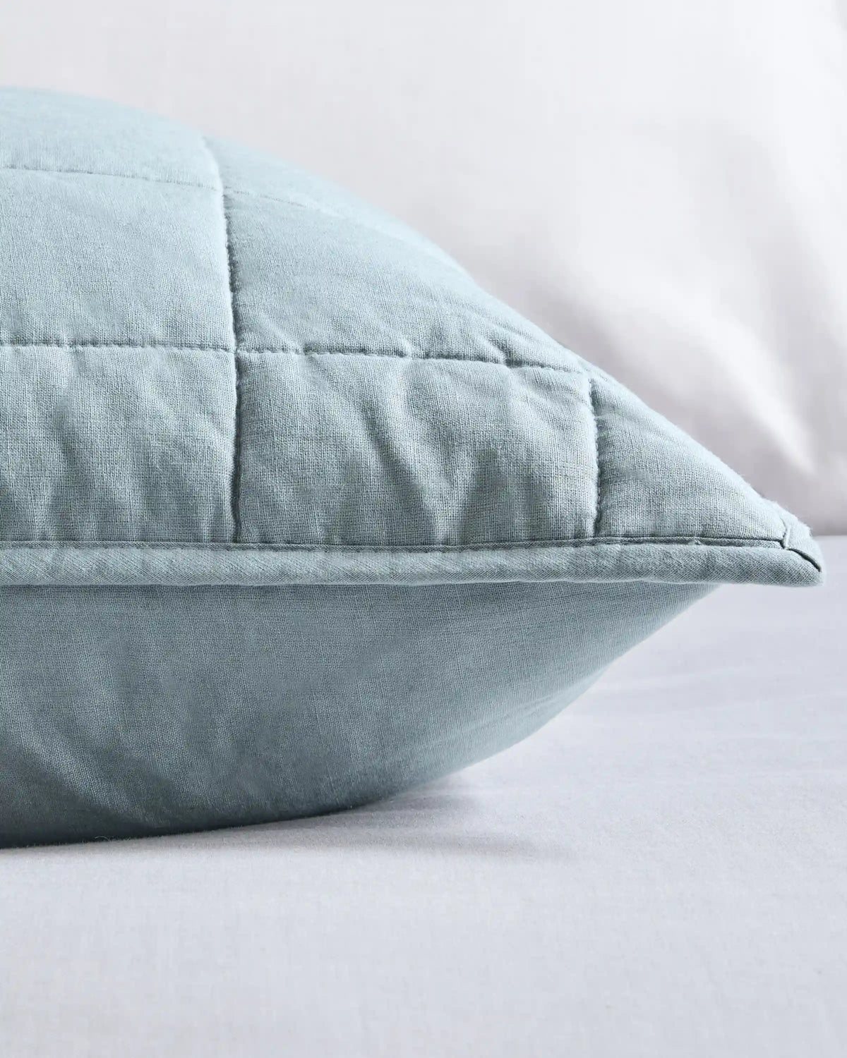 European Linen Box Quilted Euro Sham