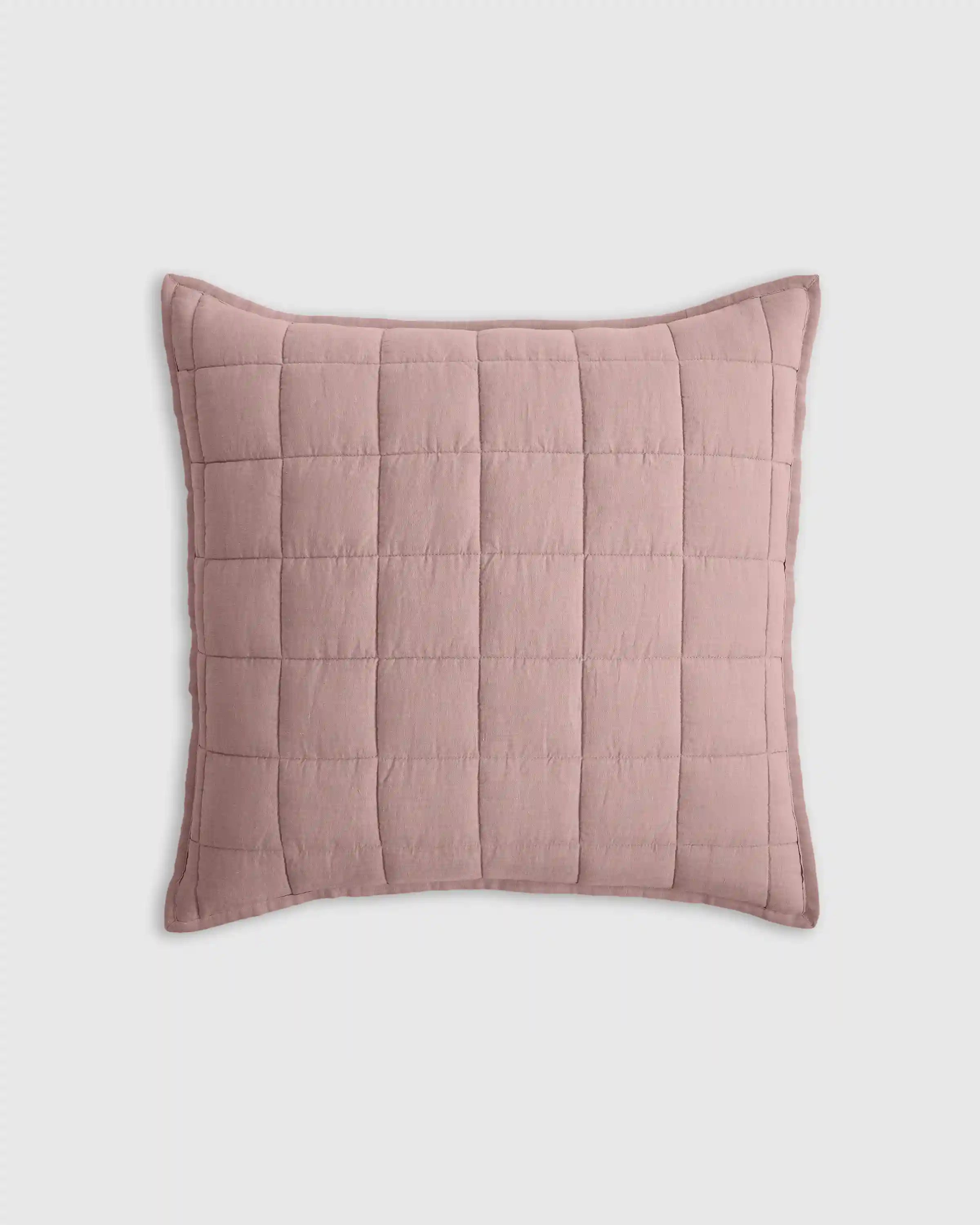 European Linen Box Quilted Euro Sham