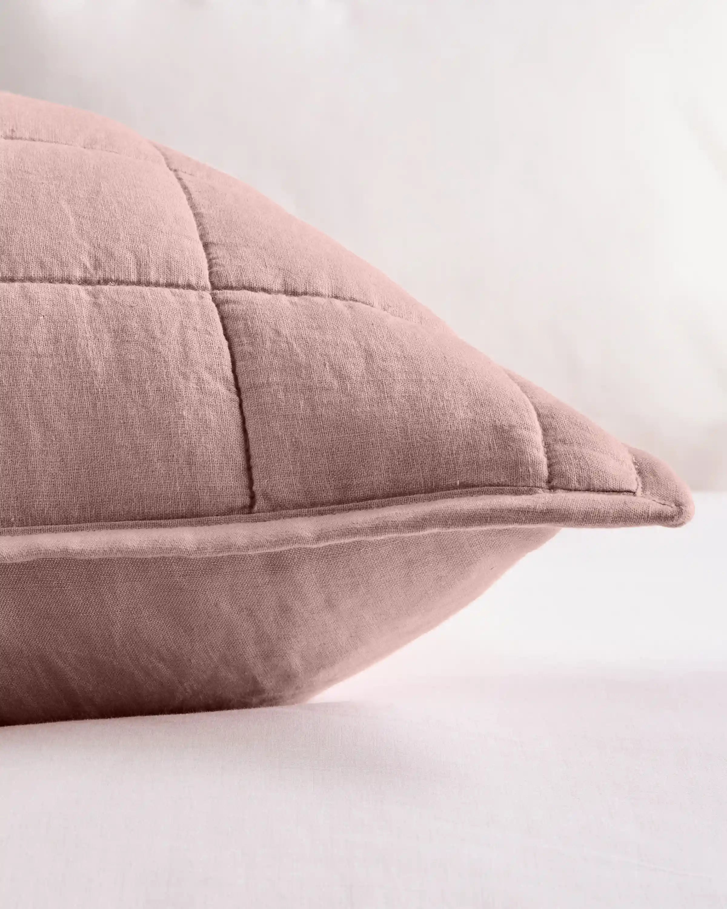 European Linen Box Quilted Euro Sham