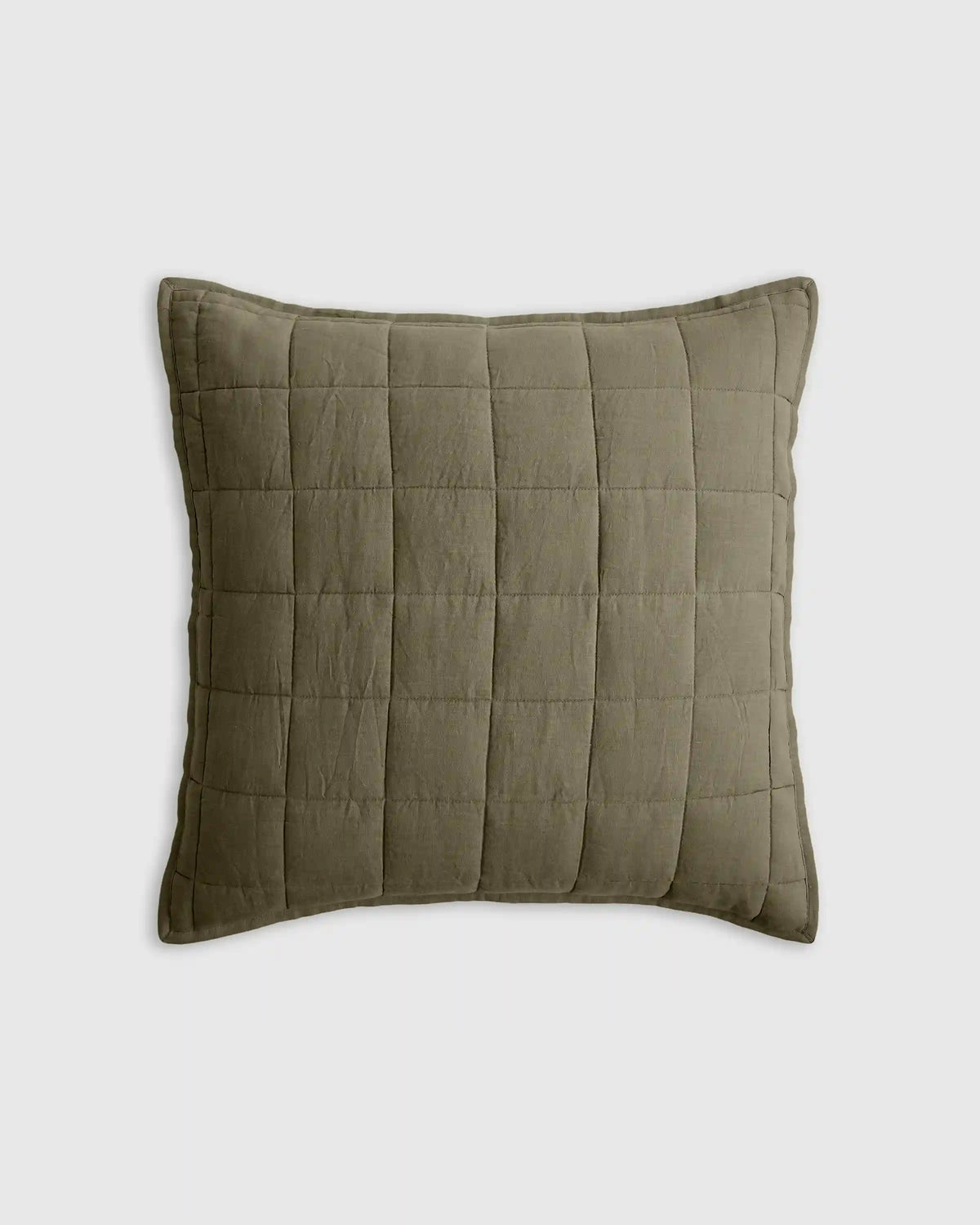European Linen Box Quilted Euro Sham