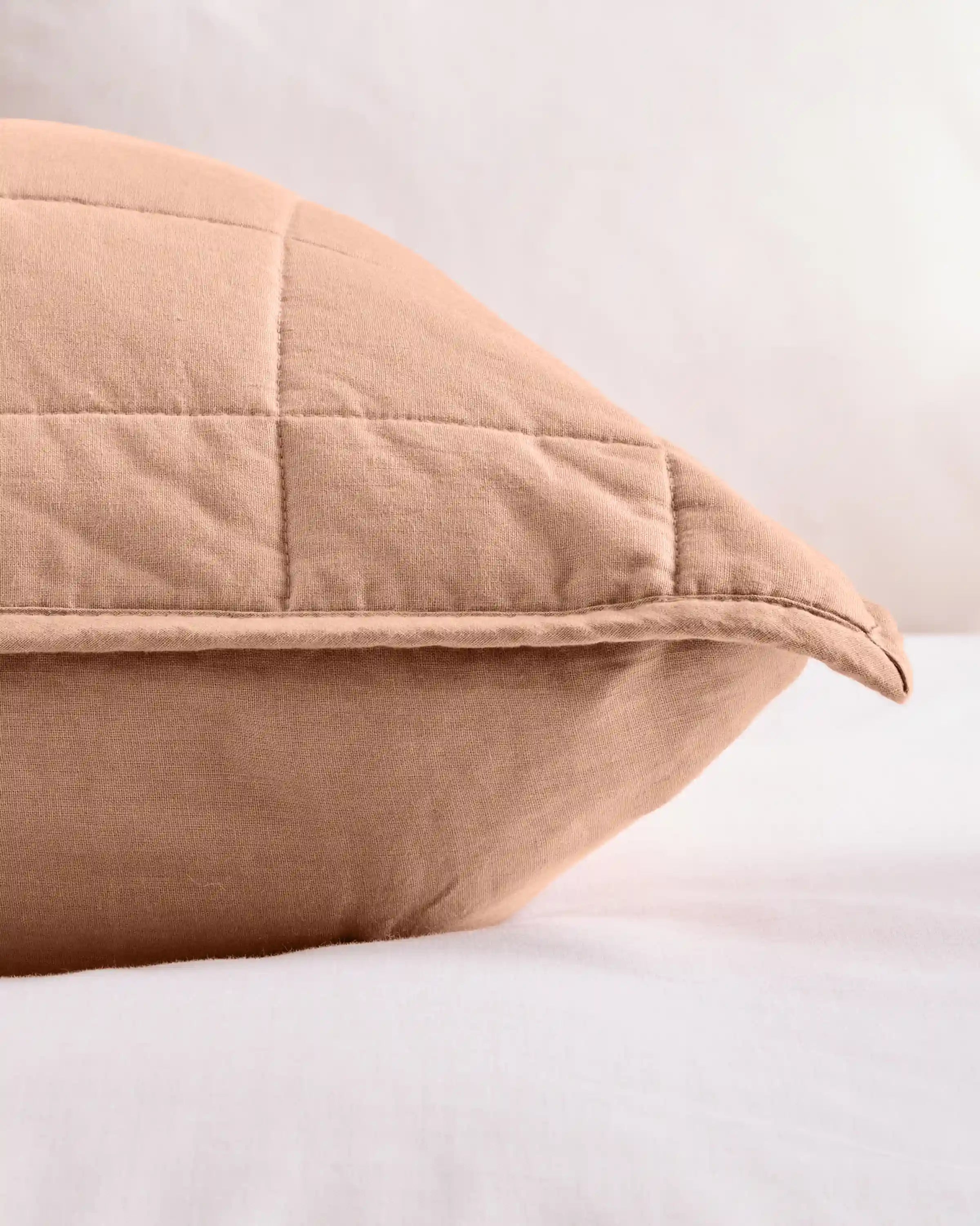 European Linen Box Quilted Euro Sham
