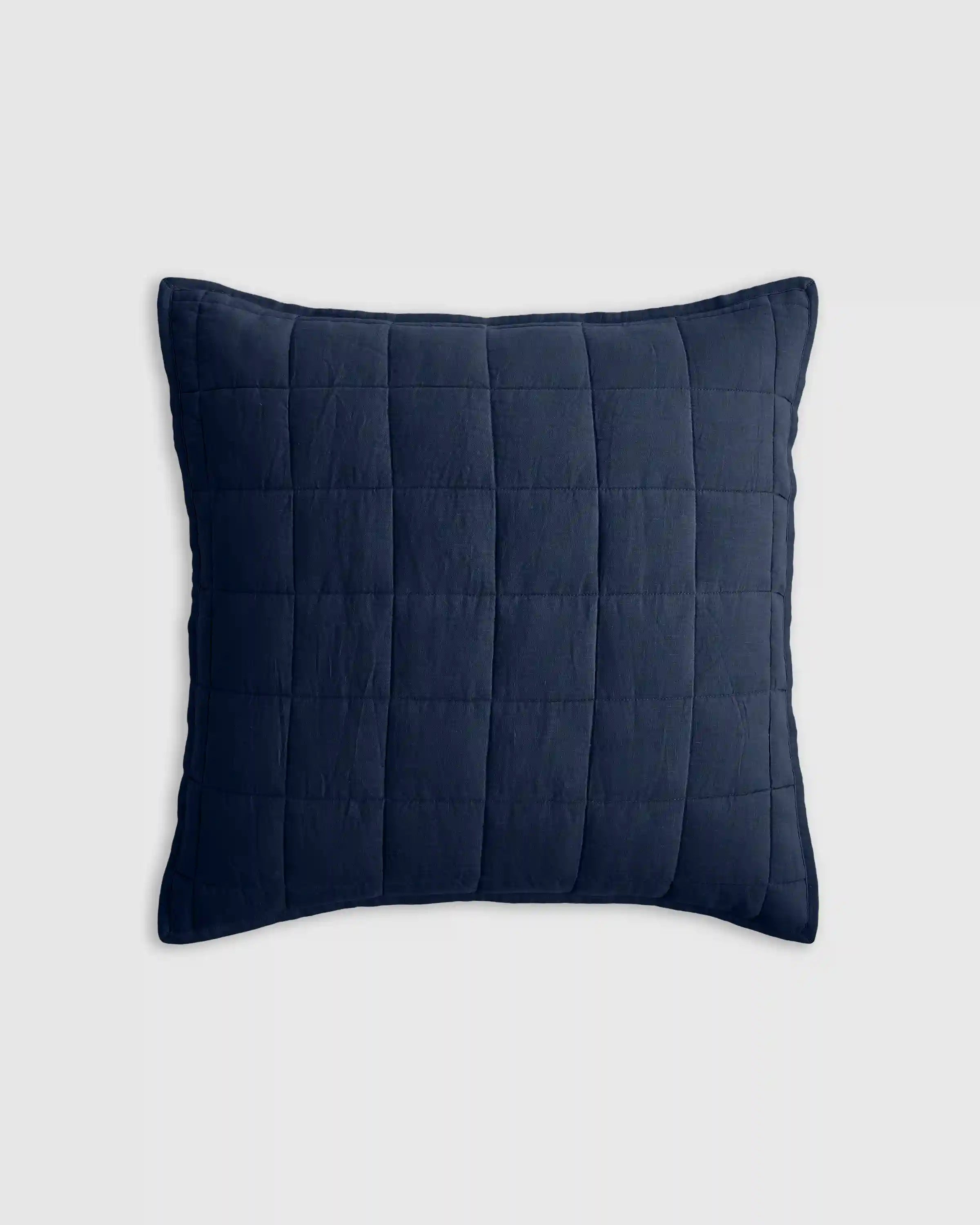 European Linen Box Quilted Euro Sham