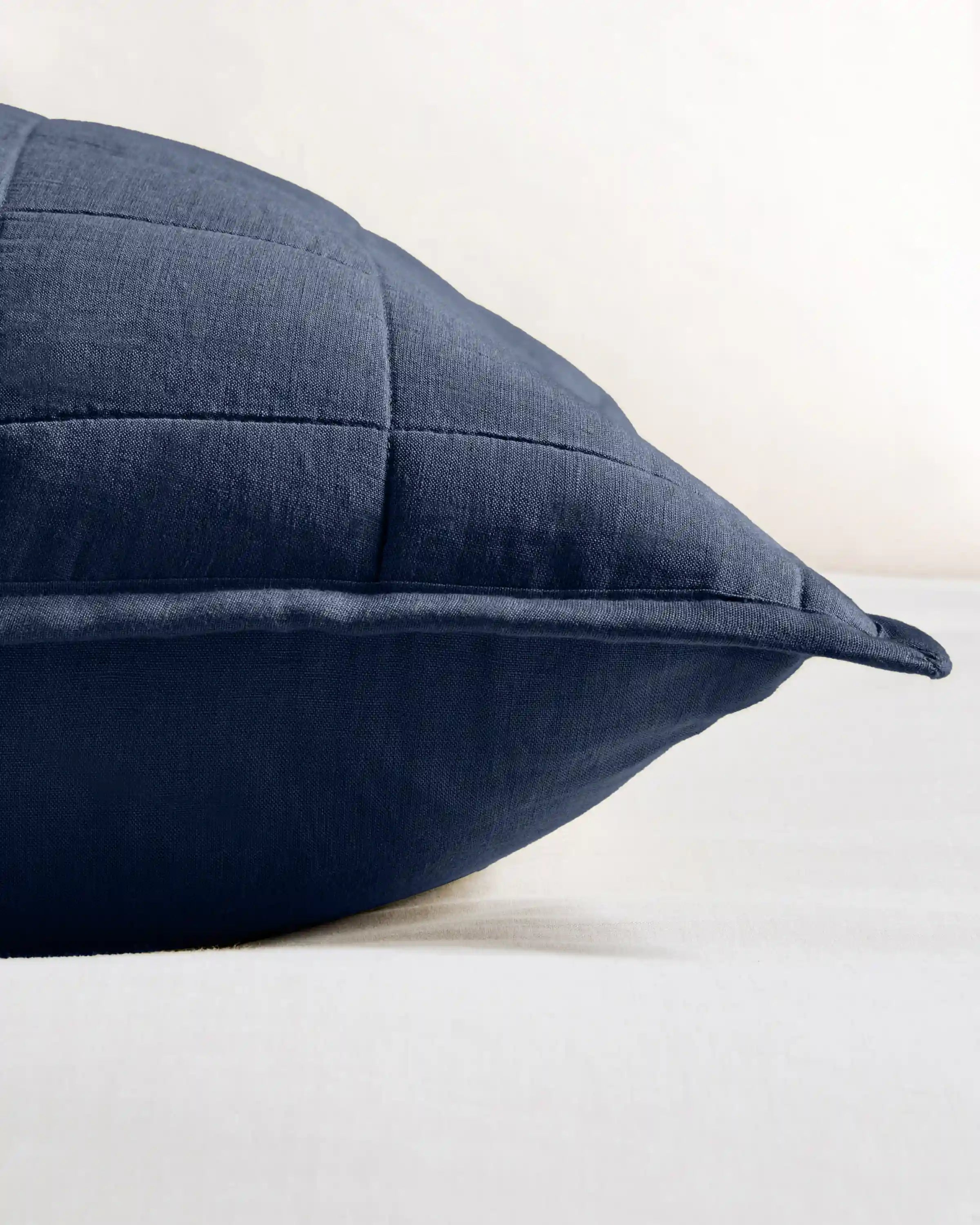 European Linen Box Quilted Euro Sham