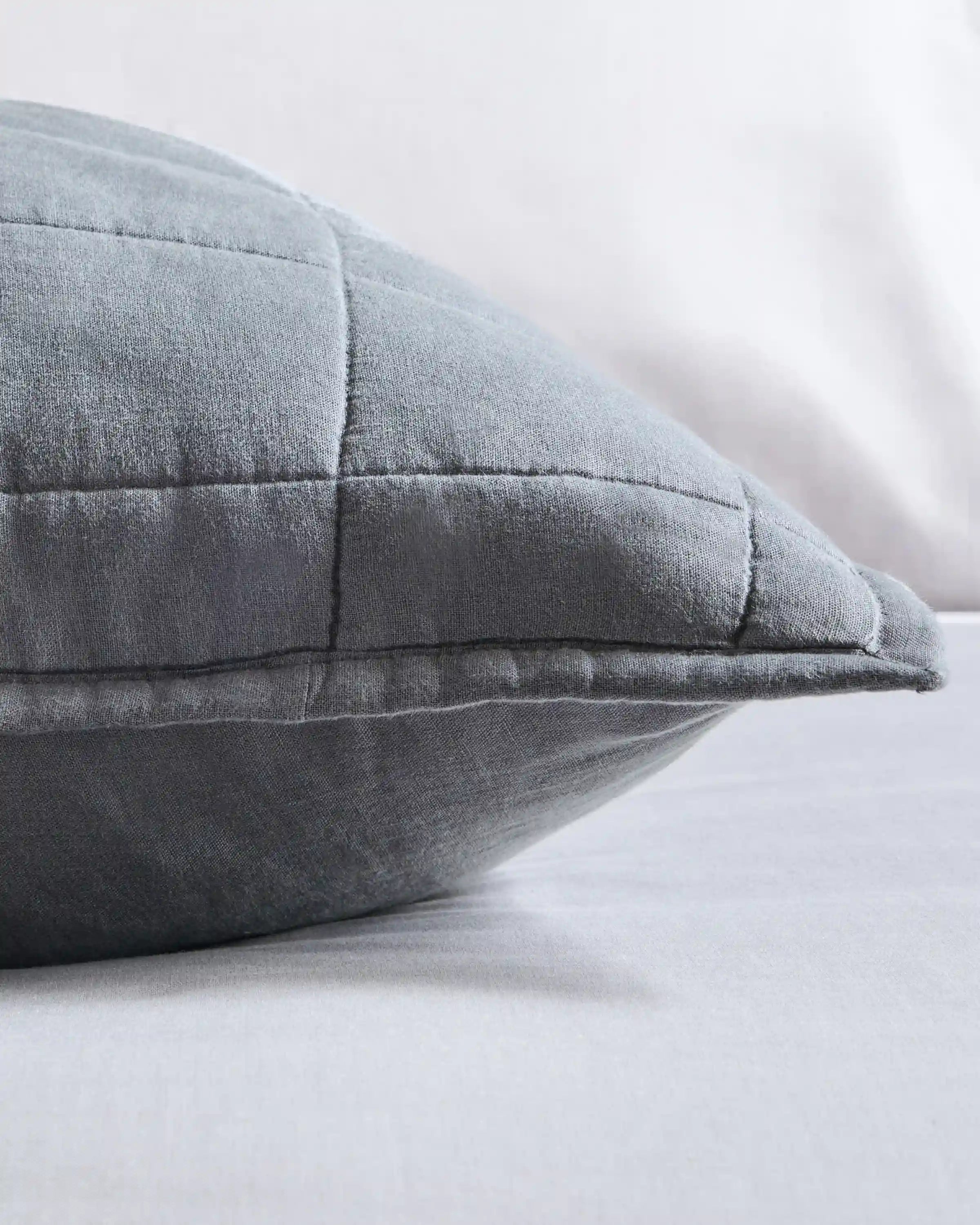 European Linen Box Quilted Euro Sham