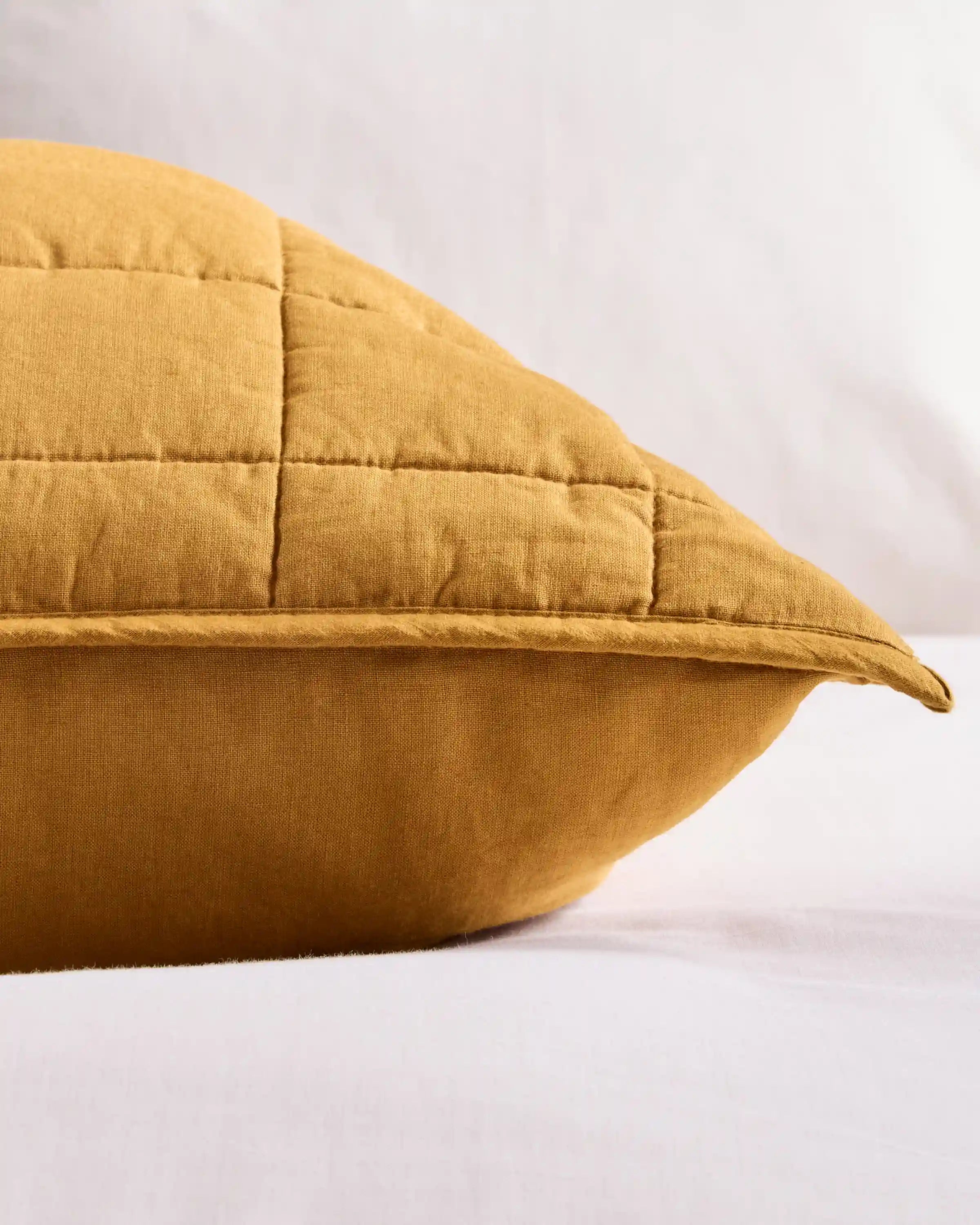 European Linen Box Quilted Euro Sham