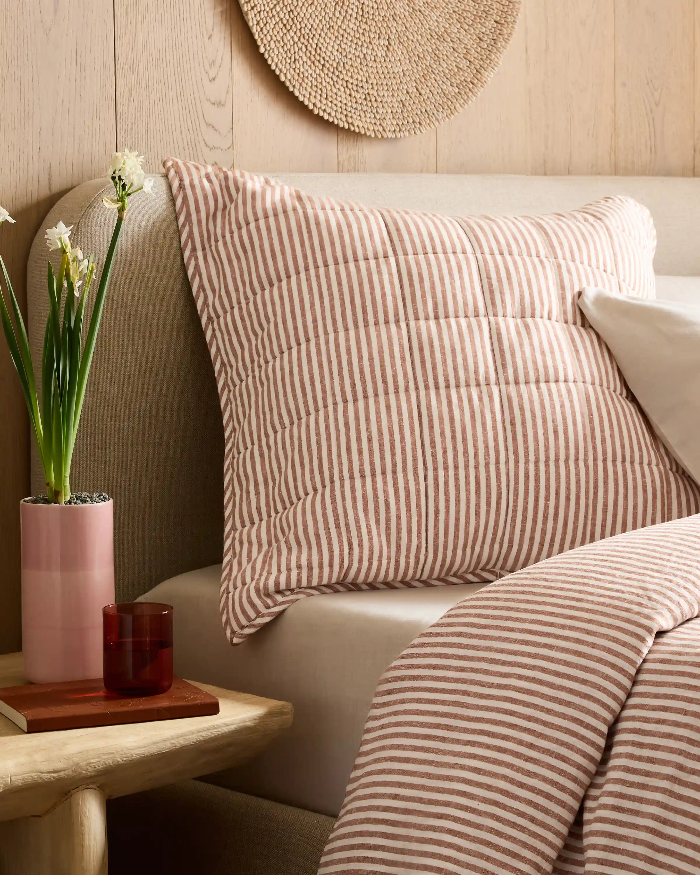 European Linen Box Quilted Euro Sham