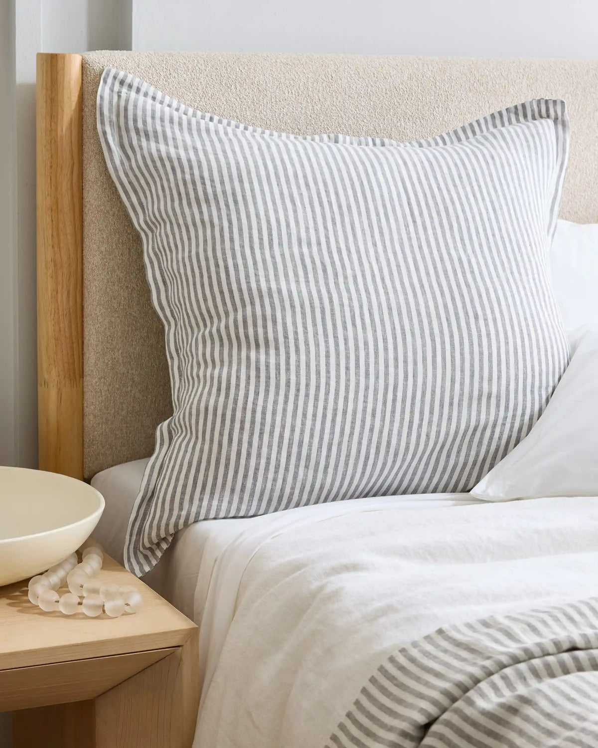 European Linen Stripe Euro Sham