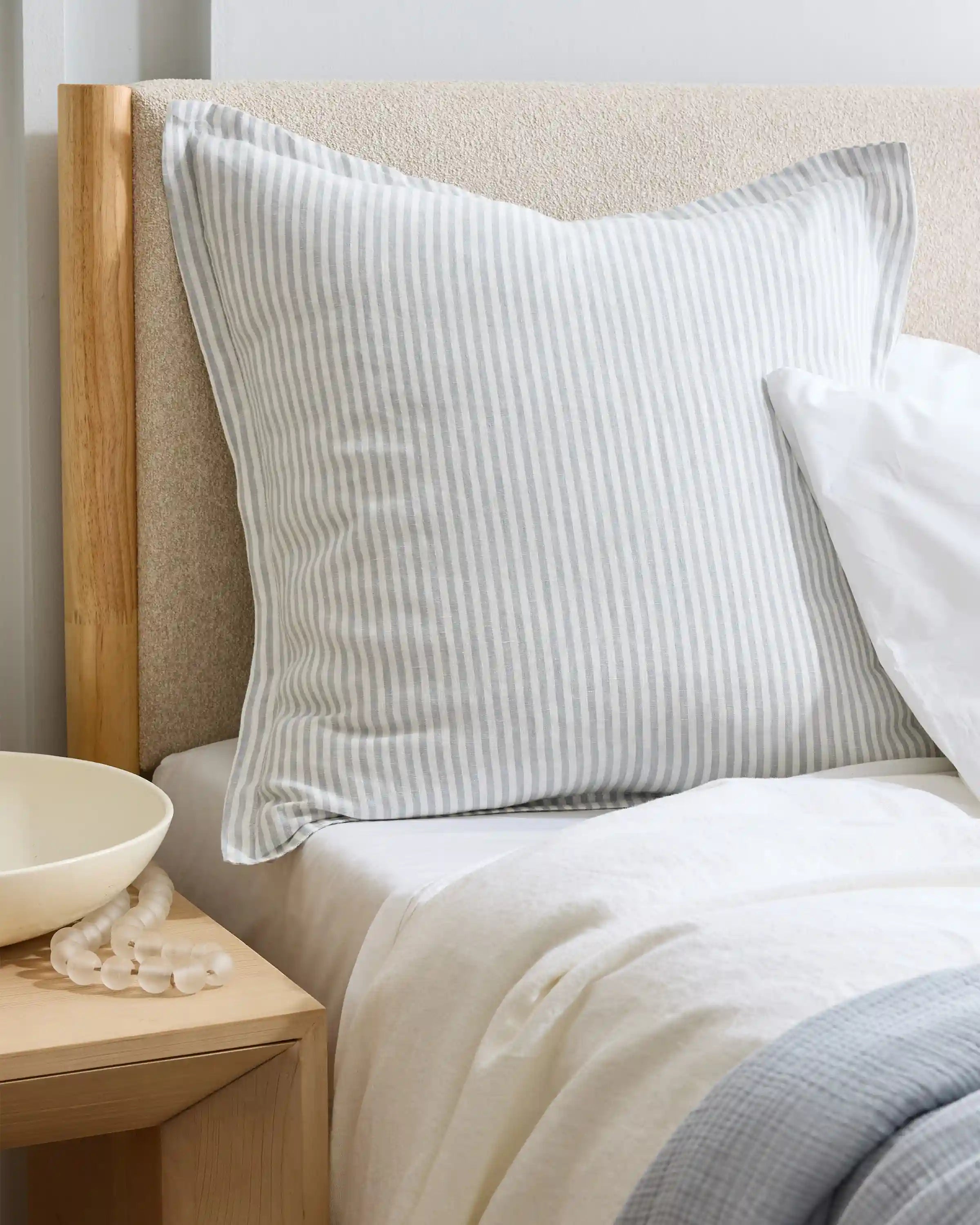 European Linen Stripe Euro Sham