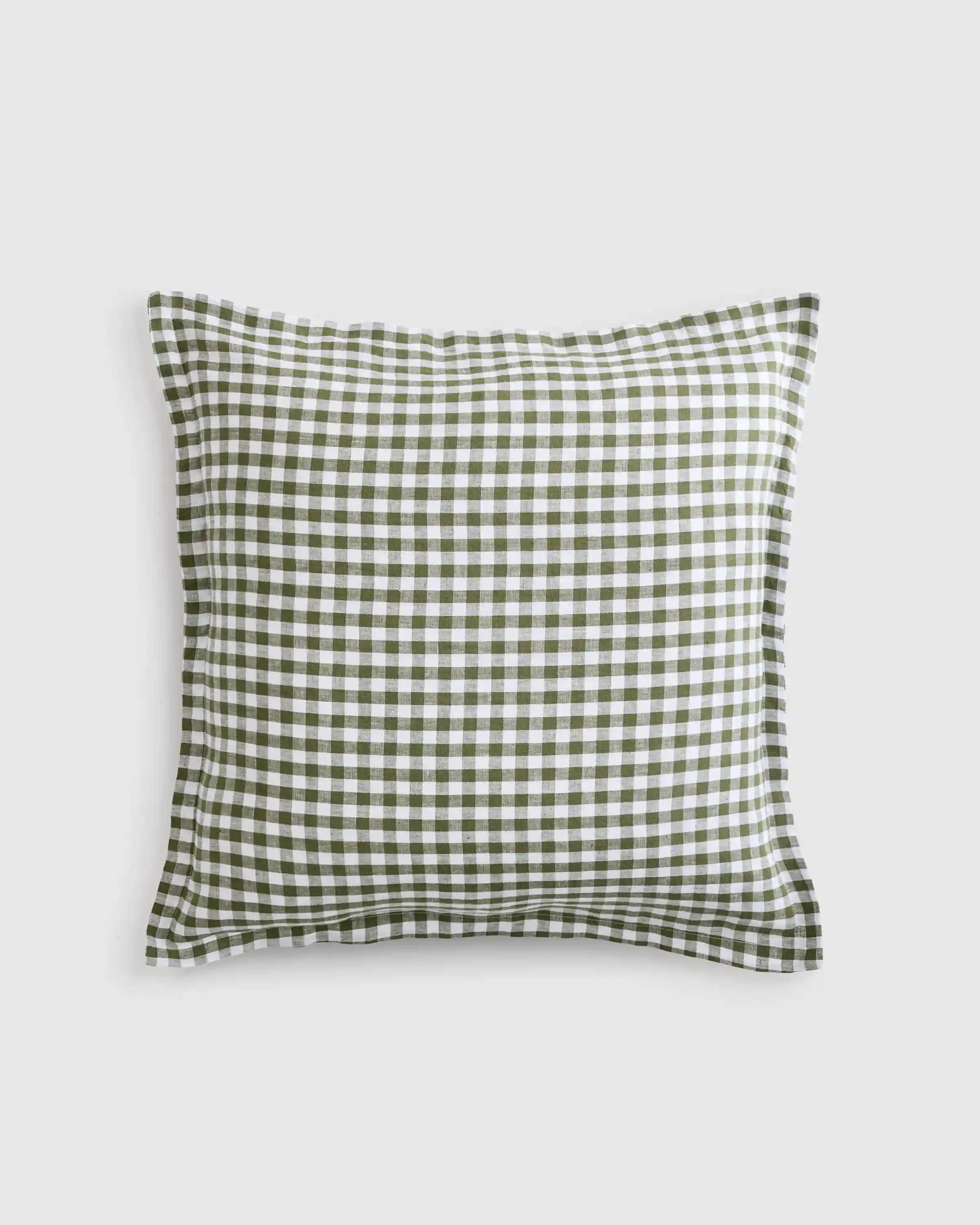 European Linen Gingham Euro Sham