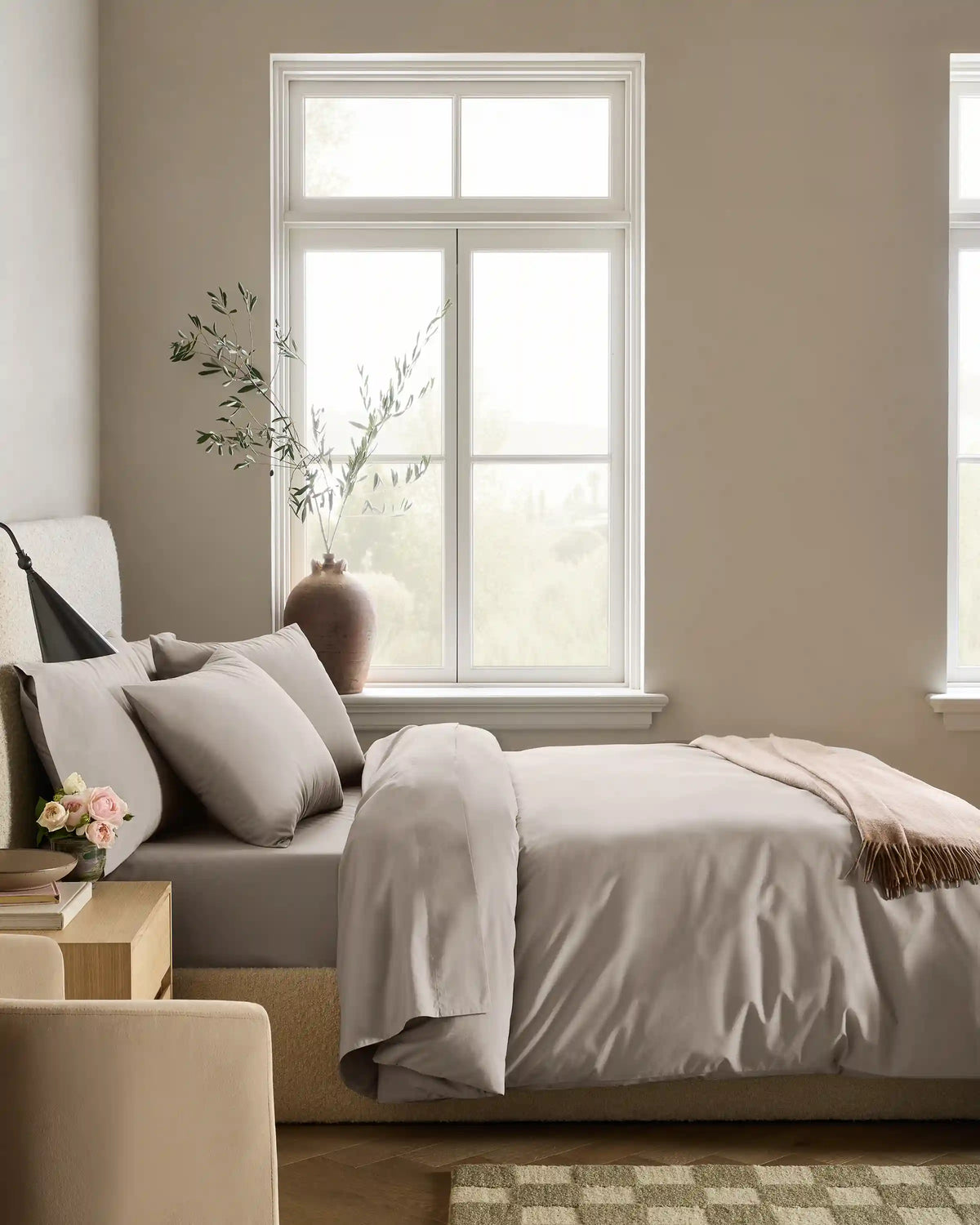 Organic Crisp Percale Duvet Cover Set