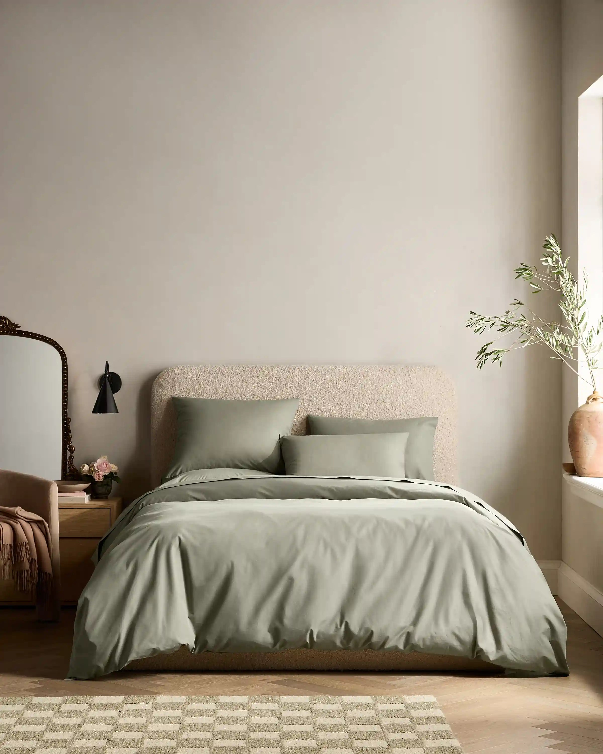 Organic Crisp Percale Duvet Cover Set