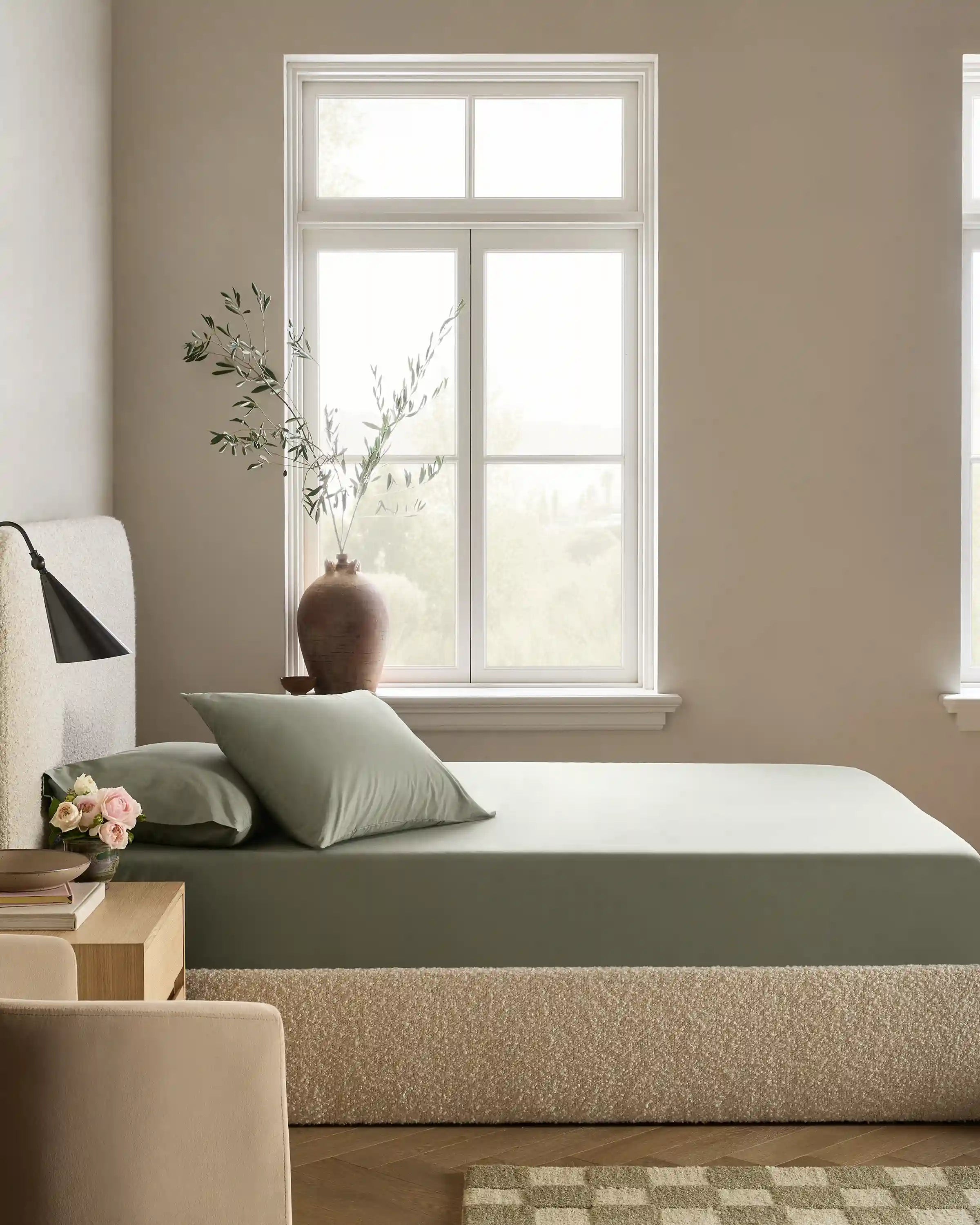 Organic Crisp Percale Fitted Sheet Set